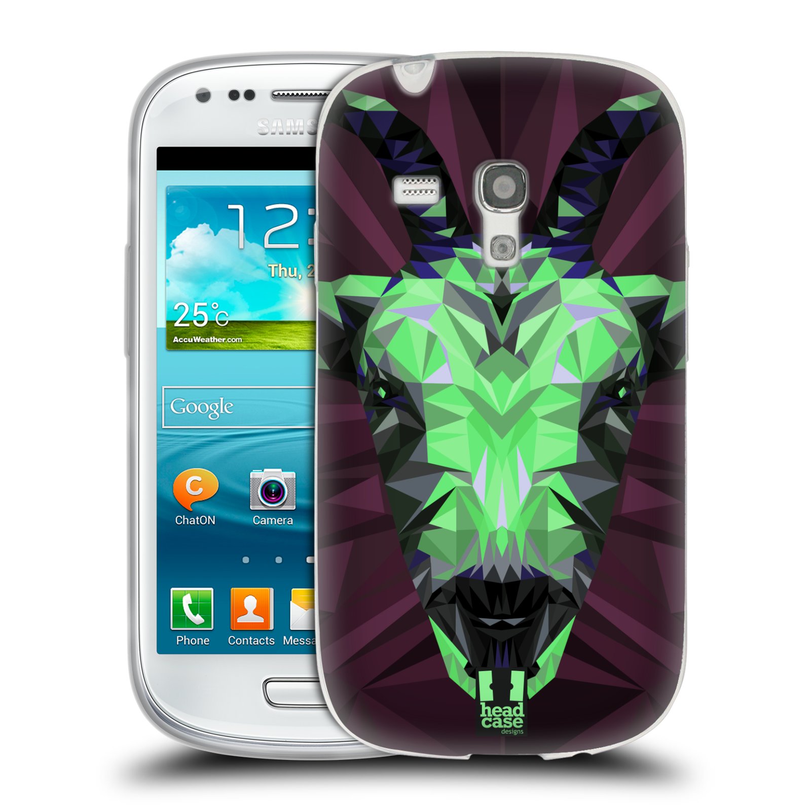 HEAD CASE silikonový obal na mobil Samsung Galaxy S3 MINI i8190 vzor Geometrická zvířata 2 kozel