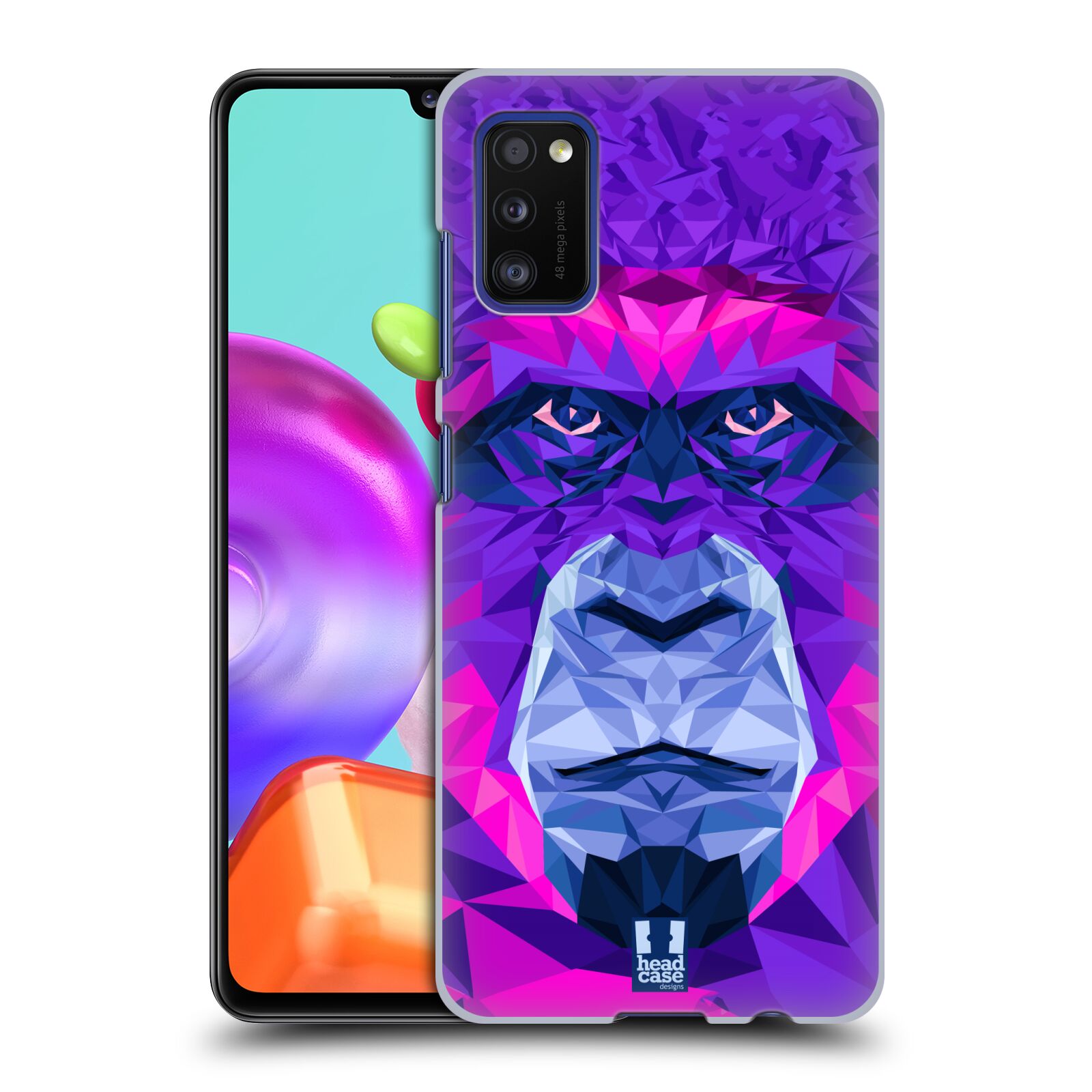 Zadní kryt na mobil Samsung Galaxy A41 vzor Geometrická zvířata 2 Orangutan