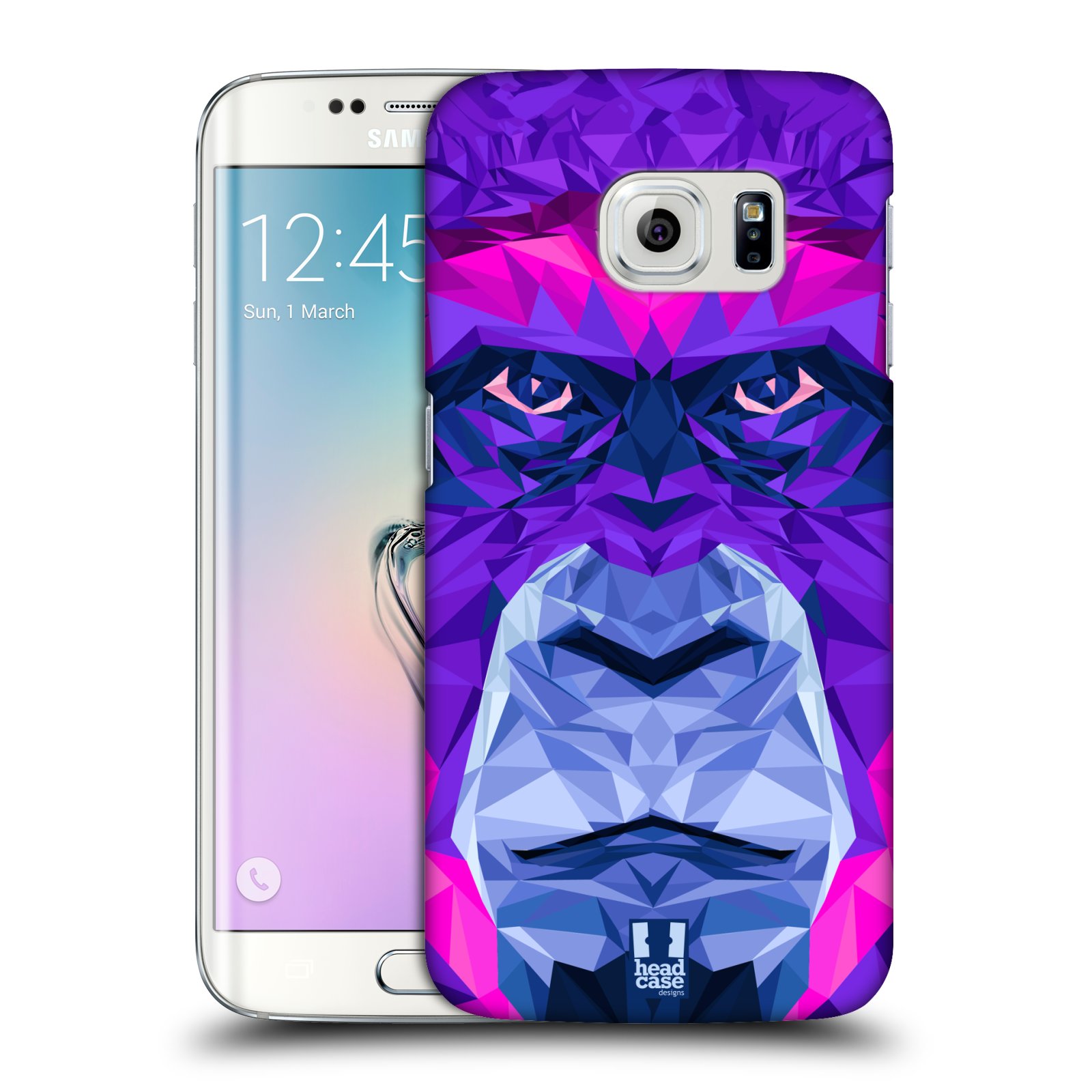 HEAD CASE plastový obal na mobil SAMSUNG Galaxy S6 EDGE (G9250, G925, G925F) vzor Geometrická zvířata 2 Orangutan