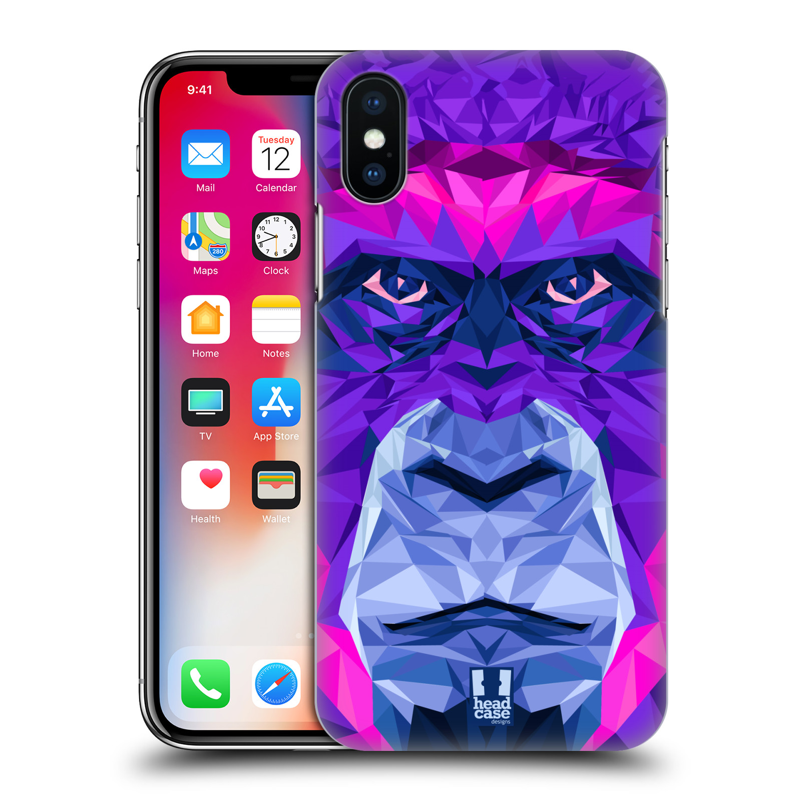 HEAD CASE plastový obal na mobil Apple Iphone X / XS vzor Geometrická zvířata 2 Orangutan