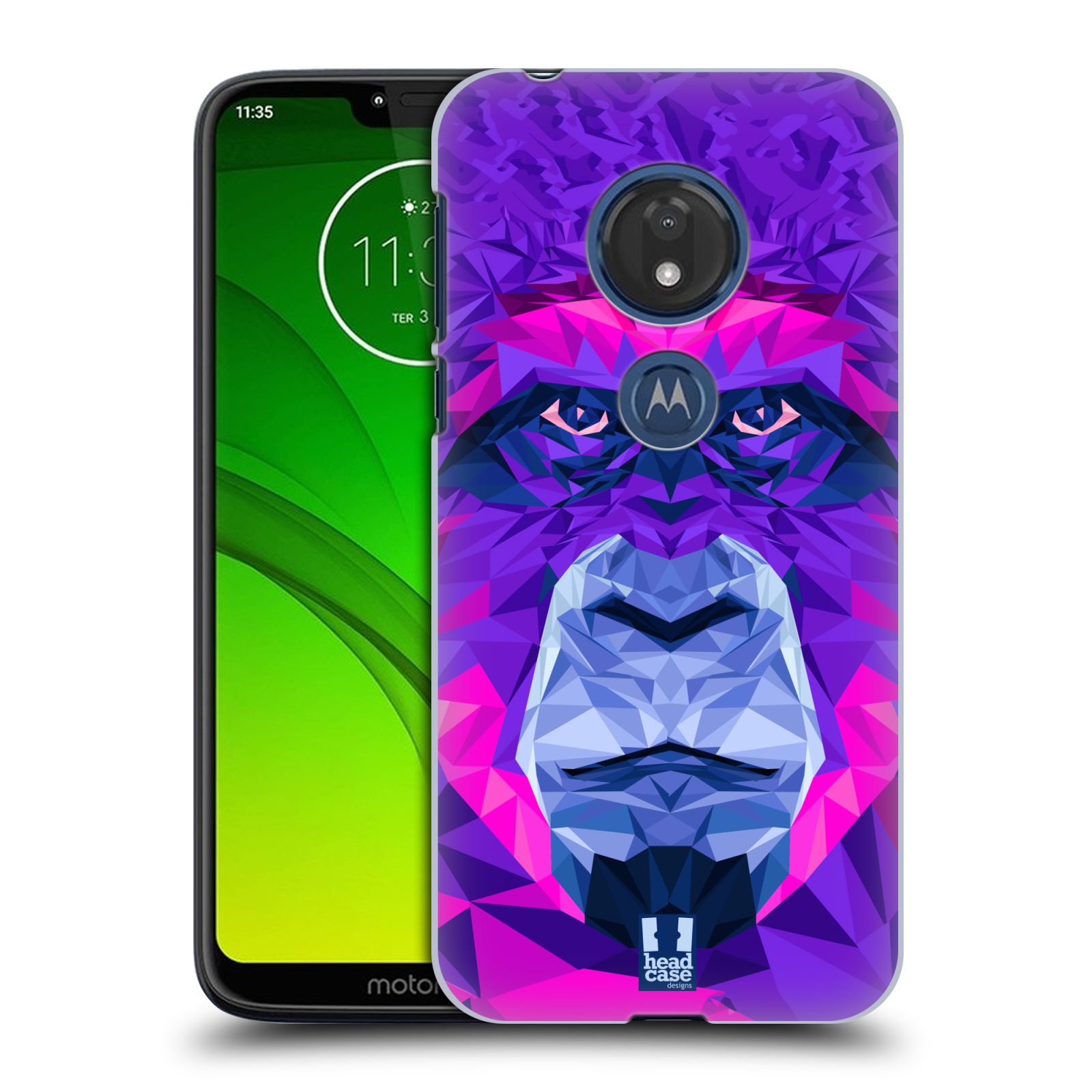 Pouzdro na mobil Motorola Moto G7 Play vzor Geometrická zvířata 2 Orangutan
