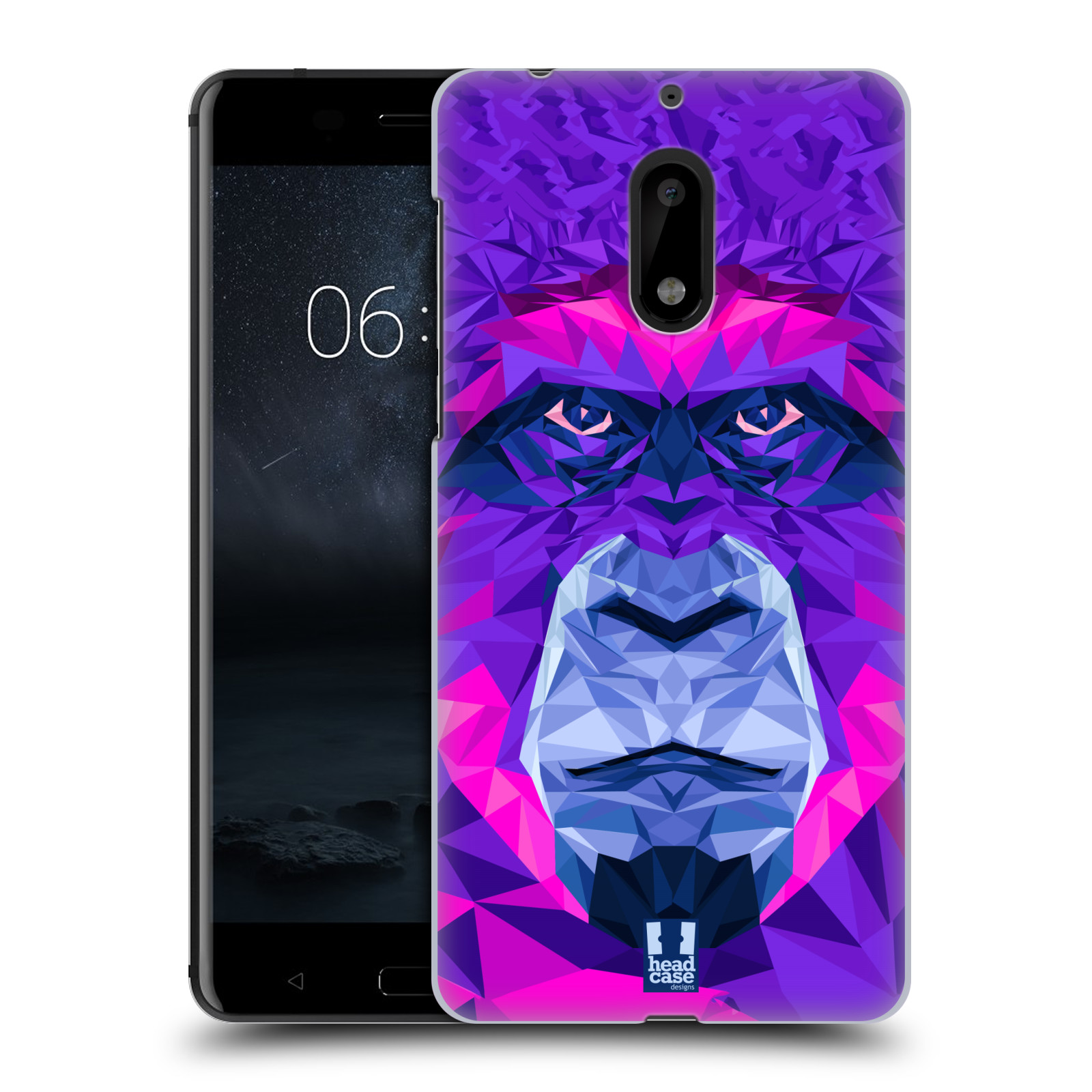 HEAD CASE plastový obal na mobil Nokia 6 vzor Geometrická zvířata 2 Orangutan