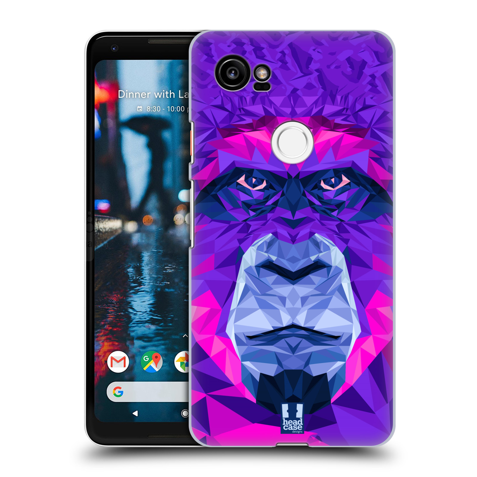 HEAD CASE plastový obal na mobil Google Pixel 2 XL vzor Geometrická zvířata 2 Orangutan