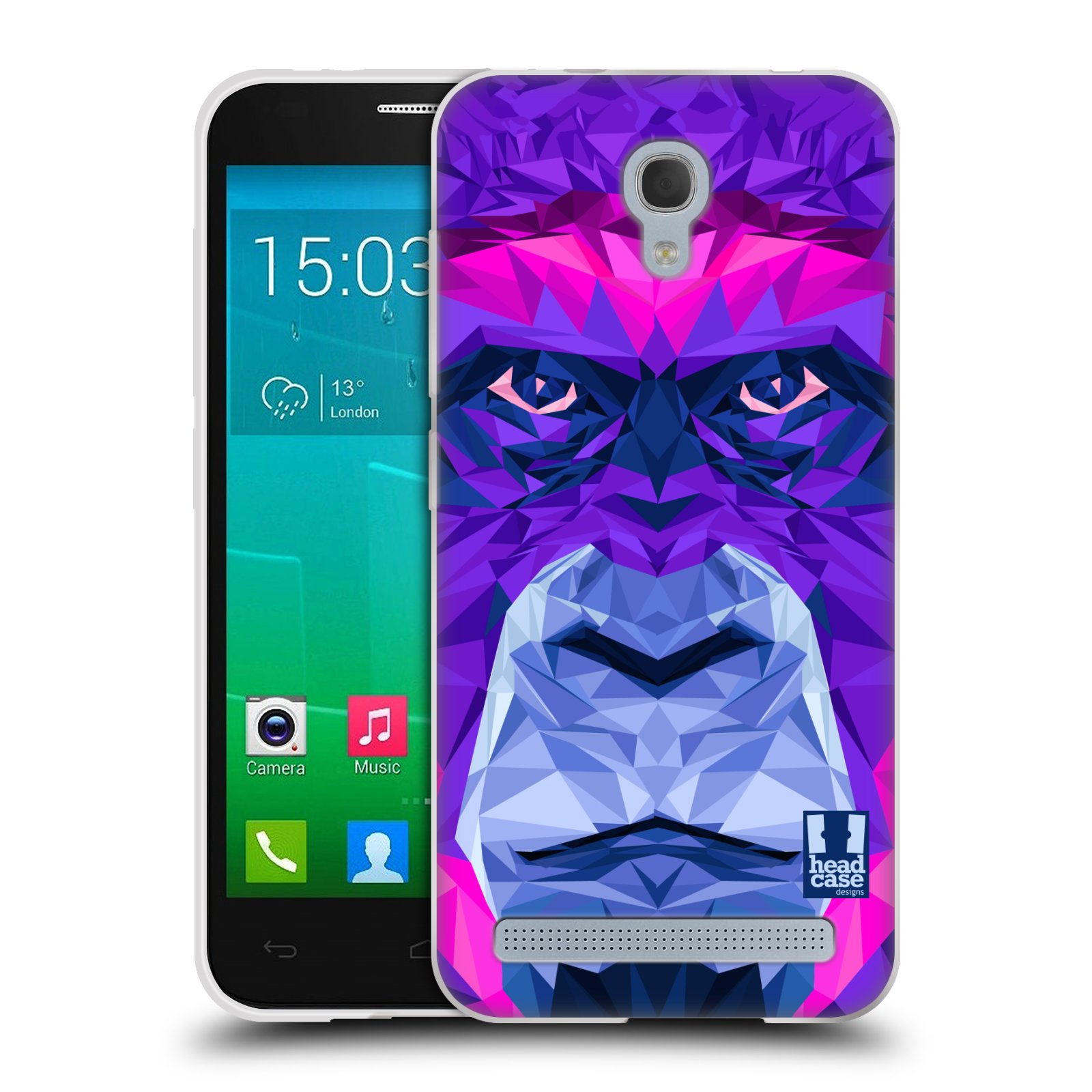 HEAD CASE silikonový obal na mobil Alcatel Idol 2 MINI S 6036Y vzor Geometrická zvířata 2 Orangutan