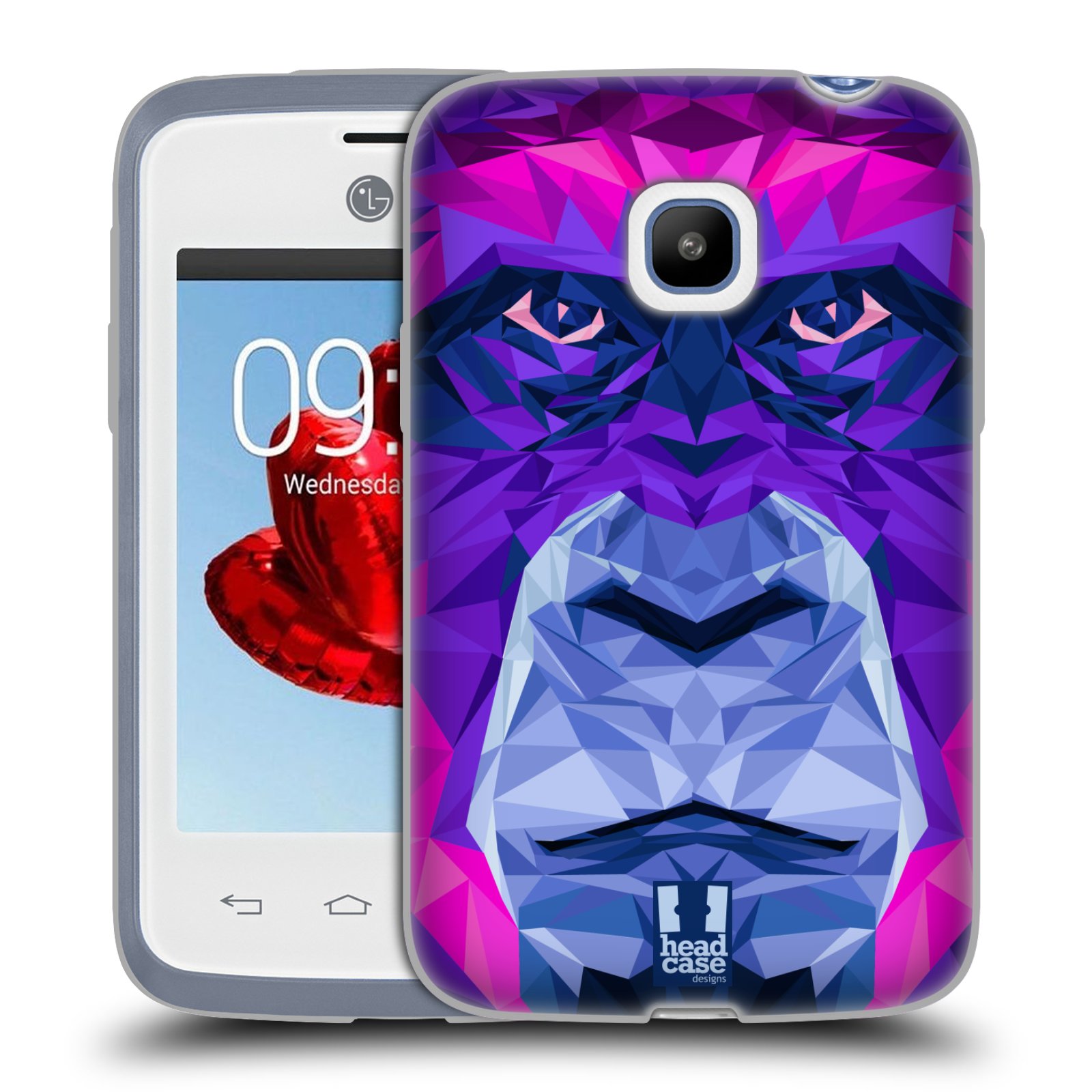 HEAD CASE silikonový obal na mobil LG L20 vzor Geometrická zvířata 2 Orangutan