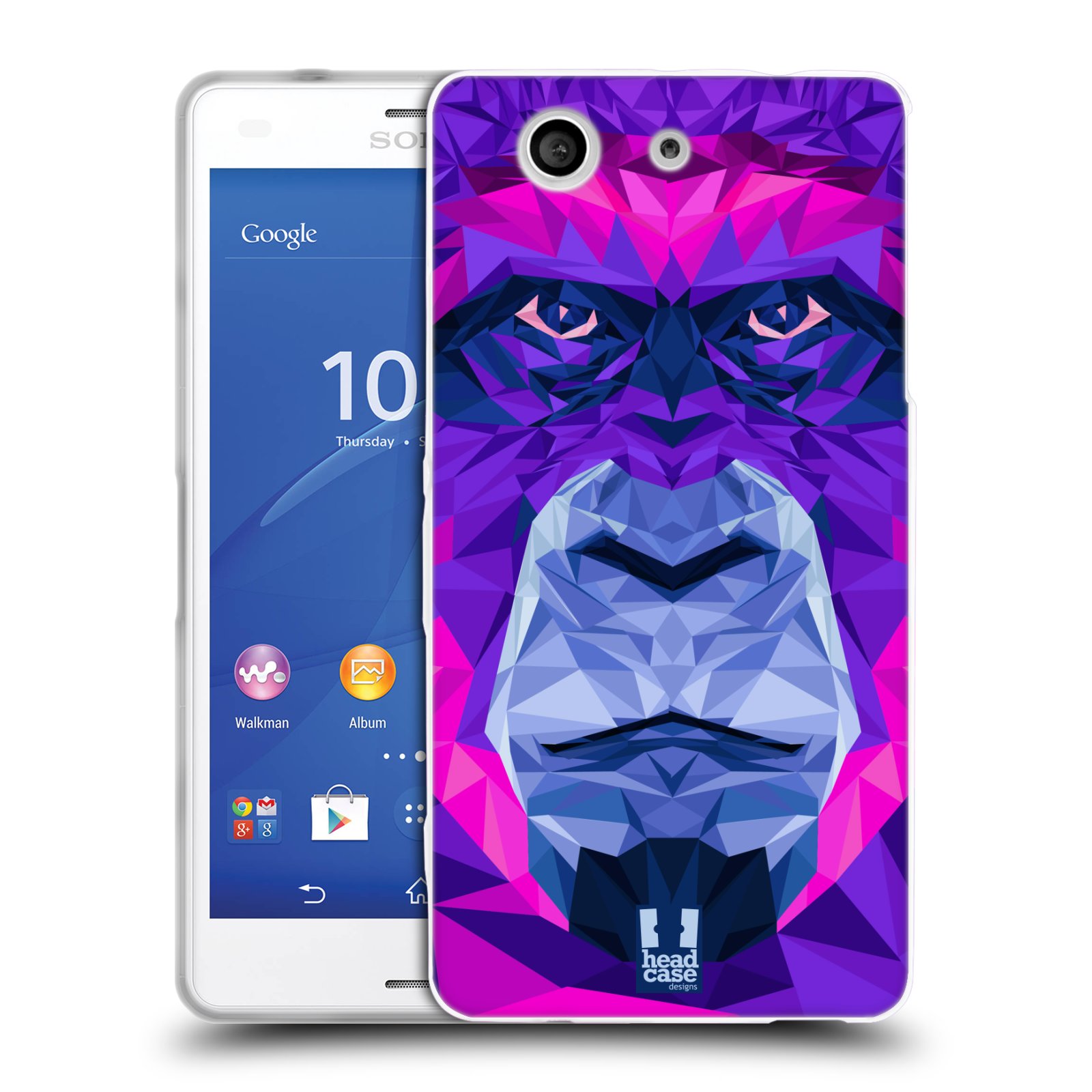 HEAD CASE silikonový obal na mobil Sony Xperia Z3 COMPACT (D5803) vzor Geometrická zvířata 2 Orangutan