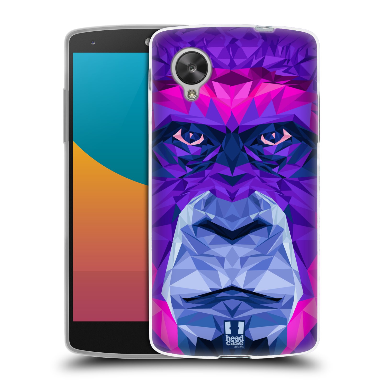 HEAD CASE silikonový obal na mobil LG NEXUS 5 (D821) vzor Geometrická zvířata 2 Orangutan