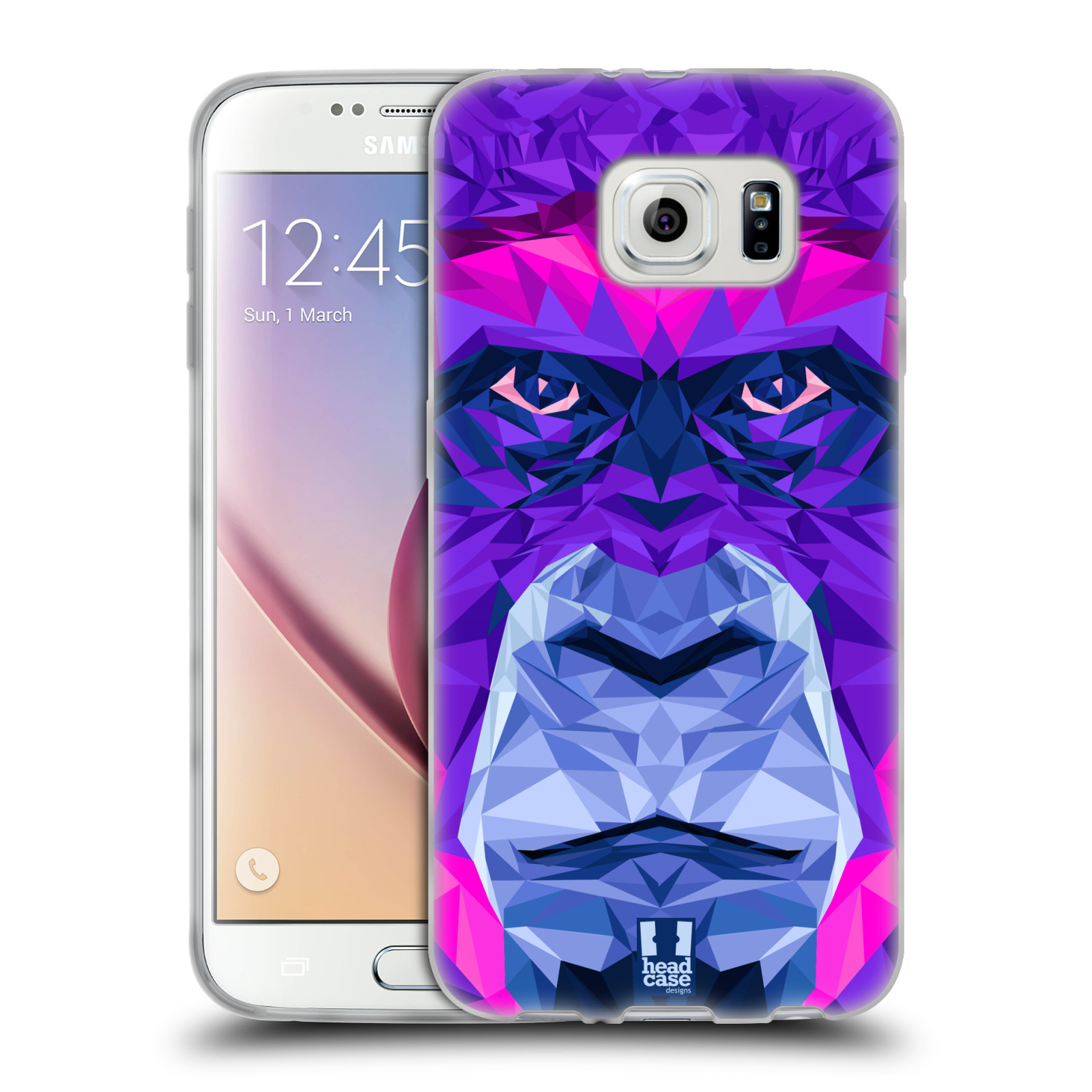 HEAD CASE silikonový obal na mobil Samsung Galaxy S6 vzor Geometrická zvířata 2 Orangutan