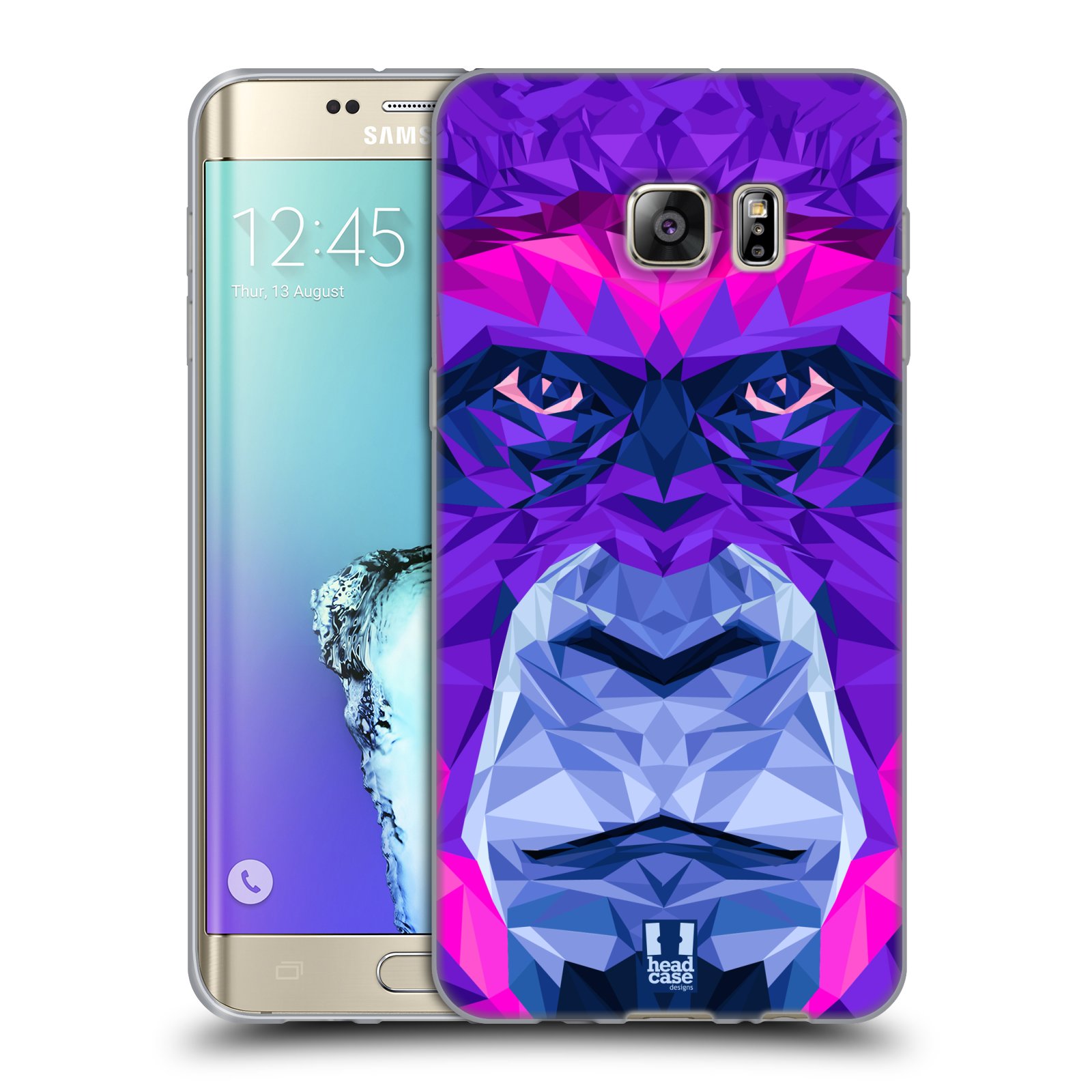 HEAD CASE silikonový obal na mobil Samsung Galaxy S6 EDGE PLUS vzor Geometrická zvířata 2 Orangutan