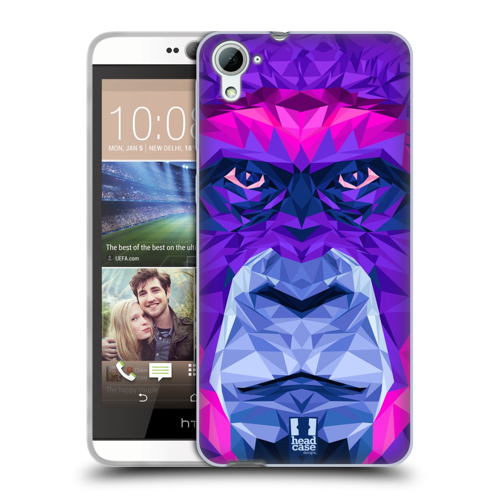 HEAD CASE silikonový obal na mobil HTC DESIRE 826 vzor Geometrická zvířata 2 Orangutan