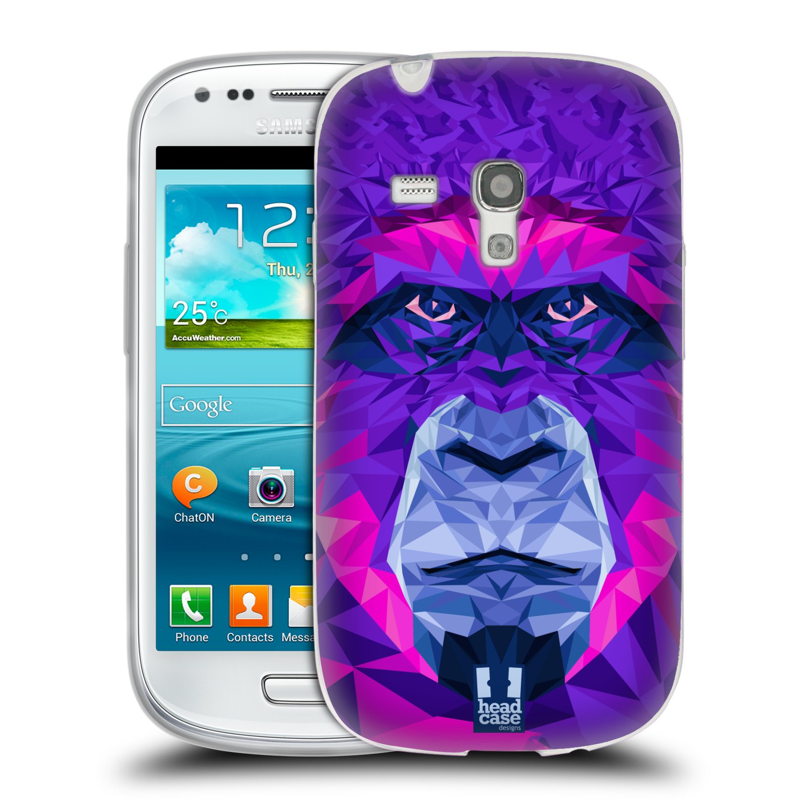 HEAD CASE silikonový obal na mobil Samsung Galaxy S3 MINI i8190 vzor Geometrická zvířata 2 Orangutan