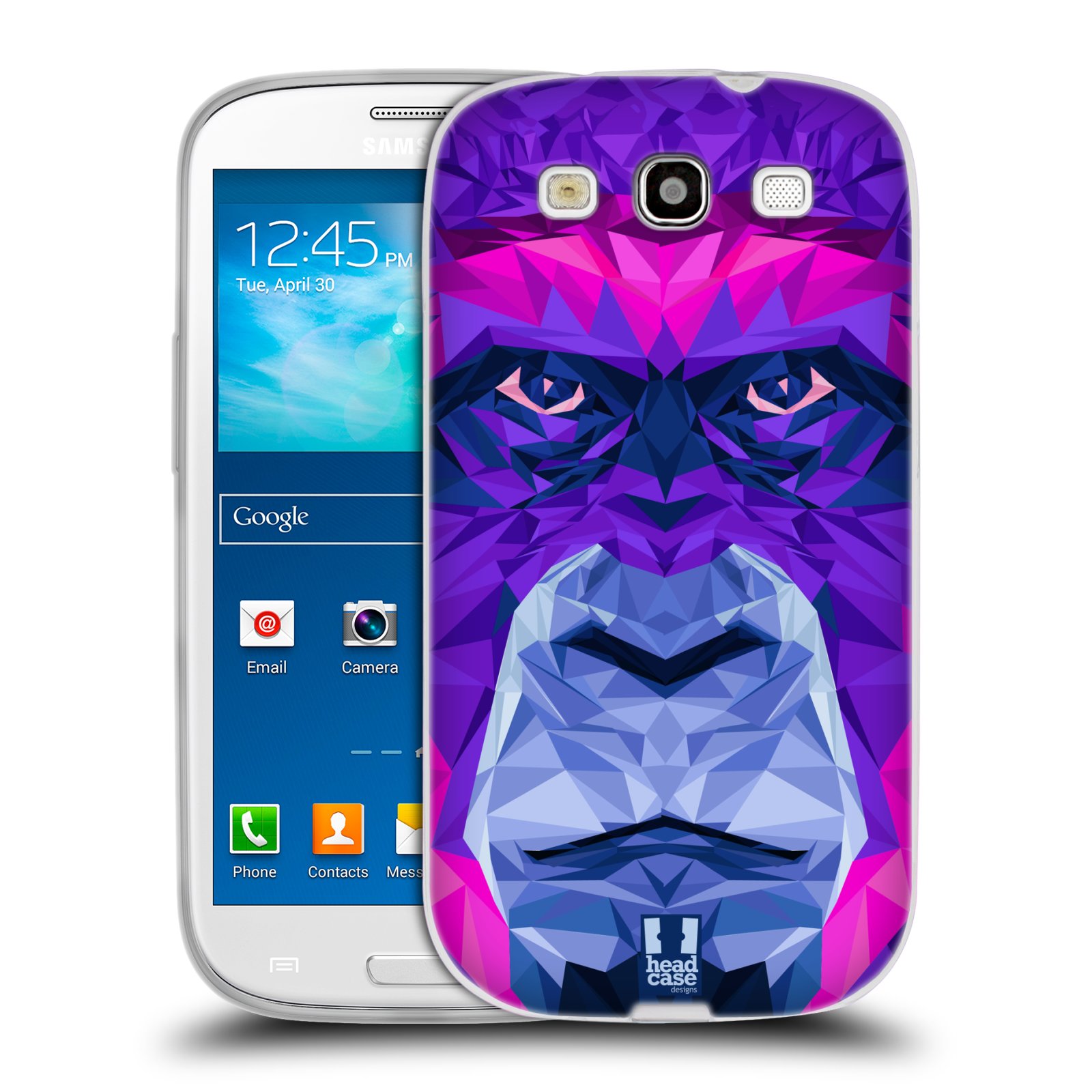 HEAD CASE silikonový obal na mobil Samsung Galaxy S3 i9300 vzor Geometrická zvířata 2 Orangutan