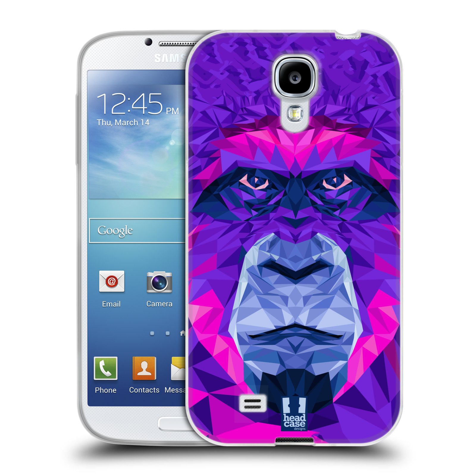 HEAD CASE silikonový obal na mobil Samsung Galaxy S4 i9500 vzor Geometrická zvířata 2 Orangutan