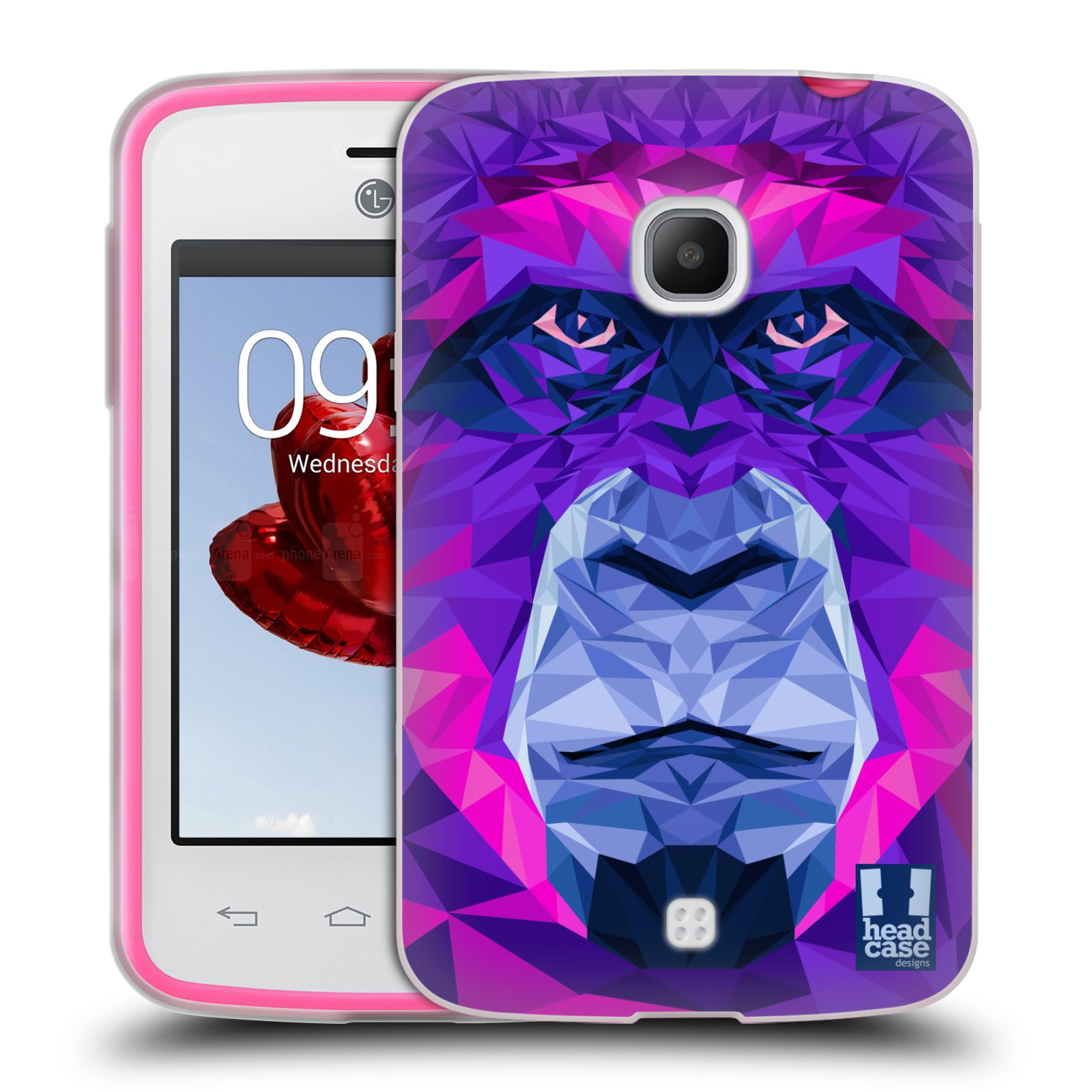 HEAD CASE silikonový obal na mobil LG L30 vzor Geometrická zvířata 2 Orangutan