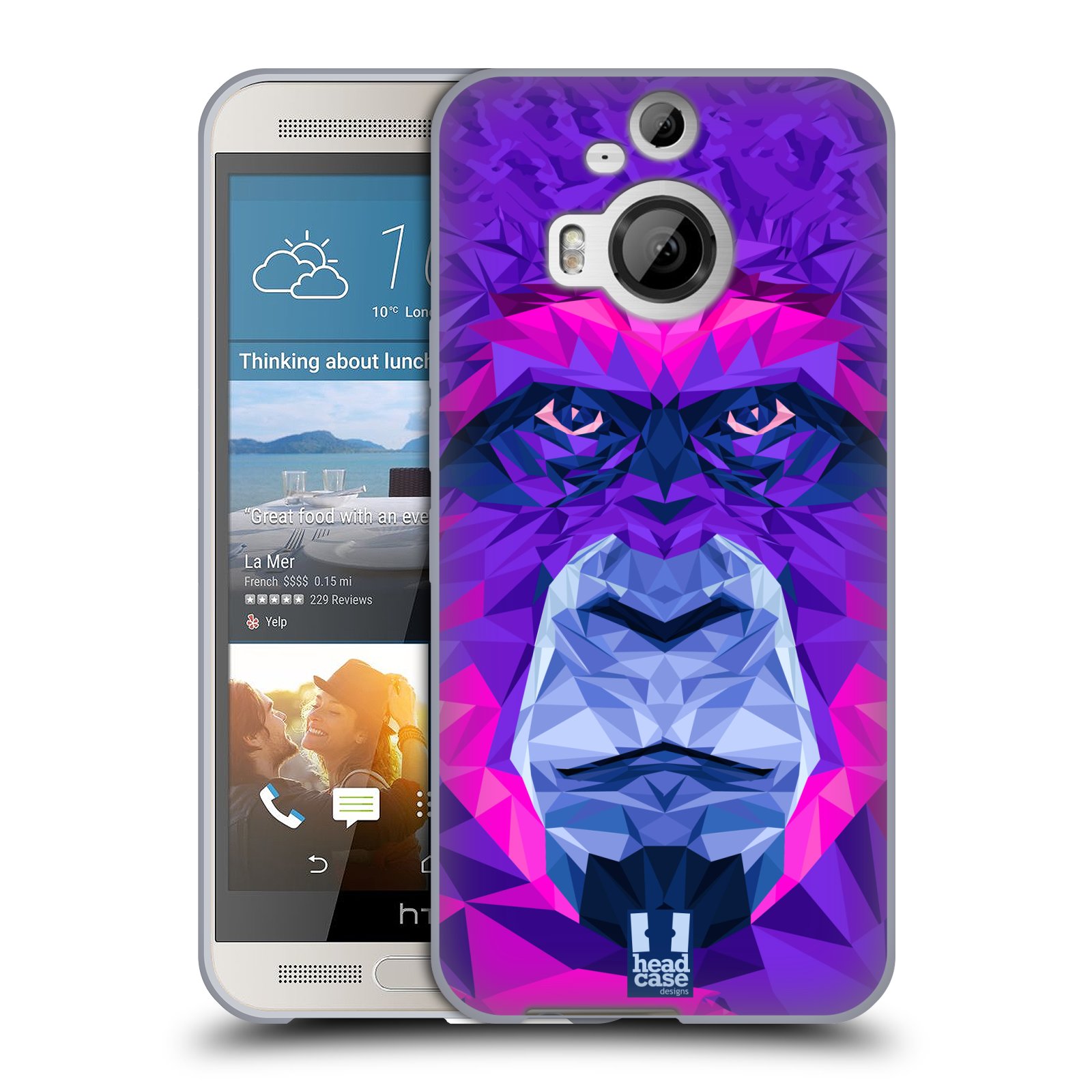 HEAD CASE silikonový obal na mobil HTC ONE M9+(PLUS) vzor Geometrická zvířata 2 Orangutan