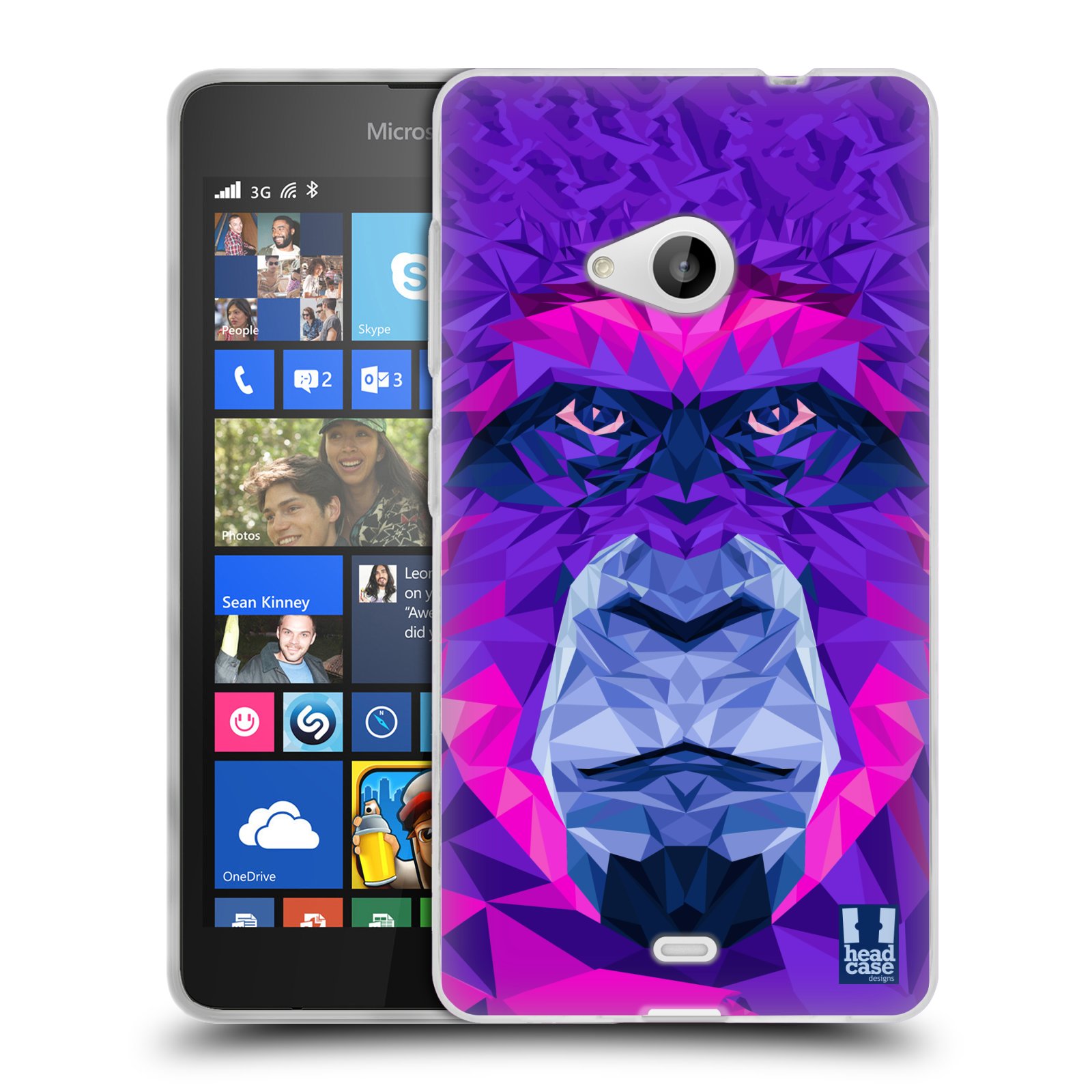 HEAD CASE silikonový obal na mobil Microsoft Lumia 535 / Lumia 535 DUAL vzor Geometrická zvířata 2 Orangutan