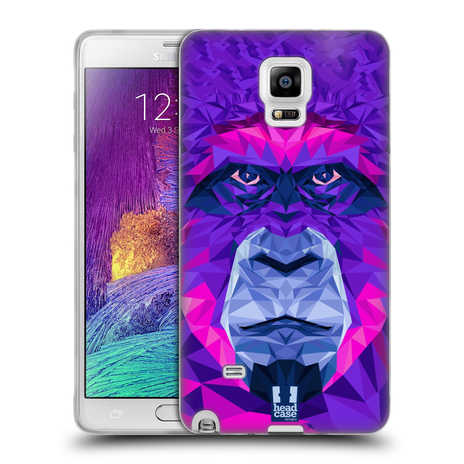 HEAD CASE silikonový obal na mobil Samsung Galaxy Note 4 (N910) vzor Geometrická zvířata 2 Orangutan