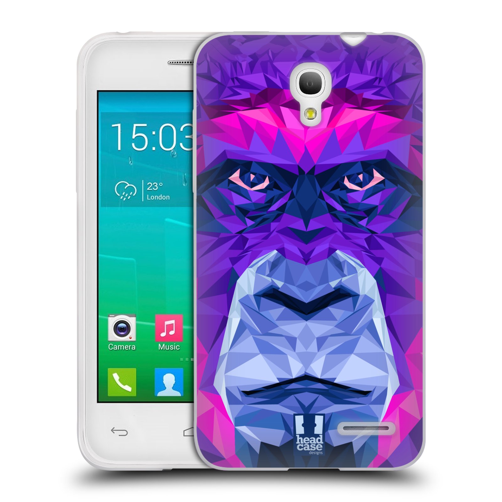 HEAD CASE silikonový obal na mobil Alcatel POP S3 OT-5050Y vzor Geometrická zvířata 2 Orangutan