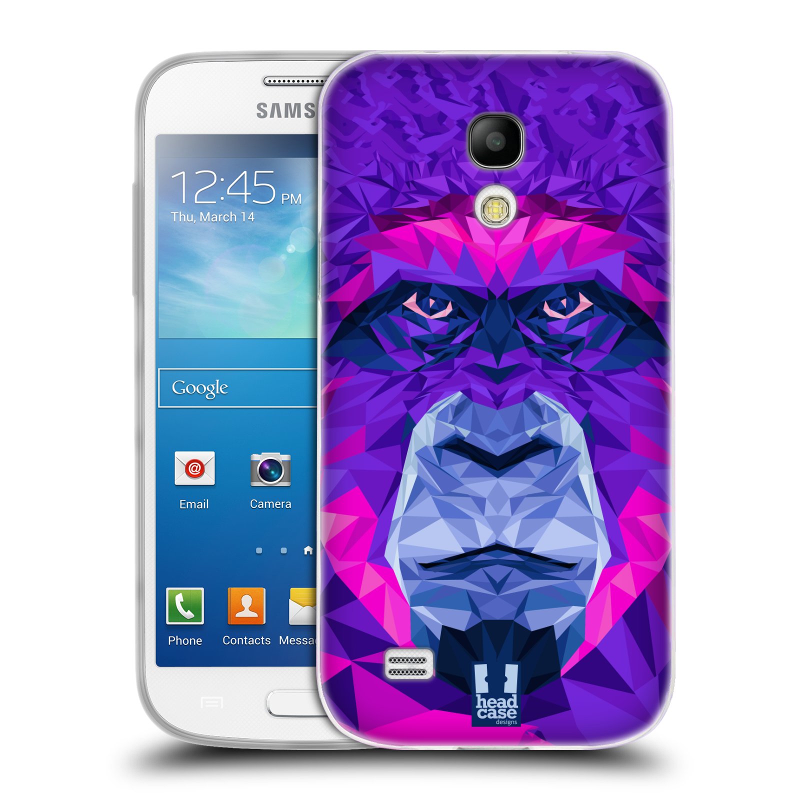 HEAD CASE silikonový obal na mobil Samsung Galaxy S4 MINI vzor Geometrická zvířata 2 Orangutan