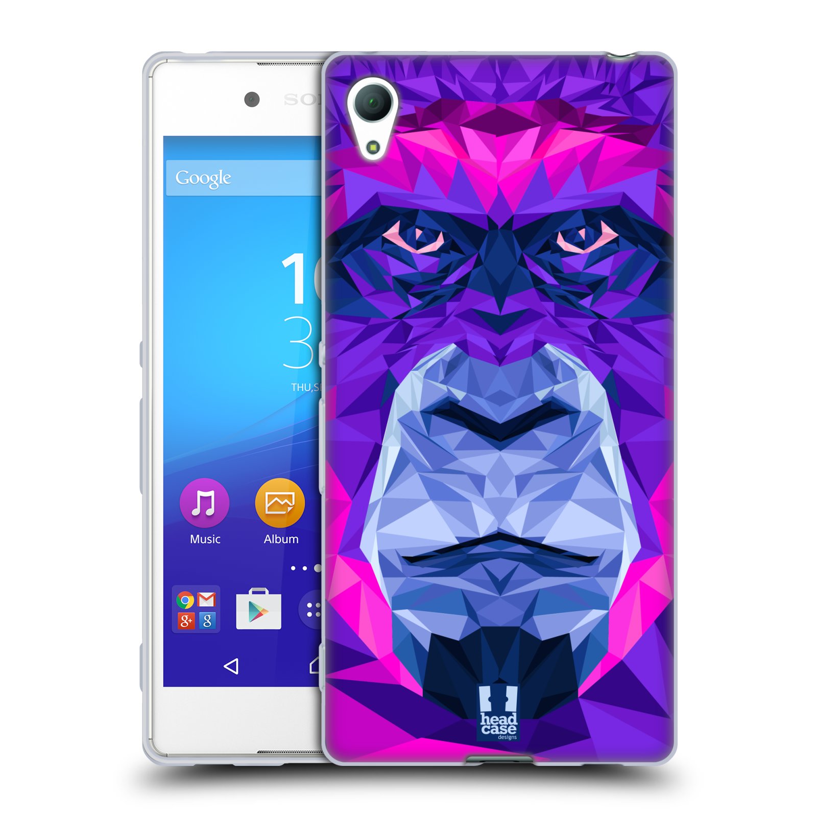 HEAD CASE silikonový obal na mobil Sony Xperia Z3 + (PLUS) vzor Geometrická zvířata 2 Orangutan