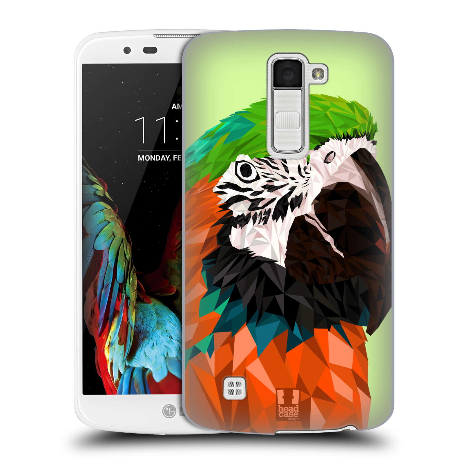 HEAD CASE plastový obal na mobil LG K10 vzor Geometrická zvířata 2 papoušek