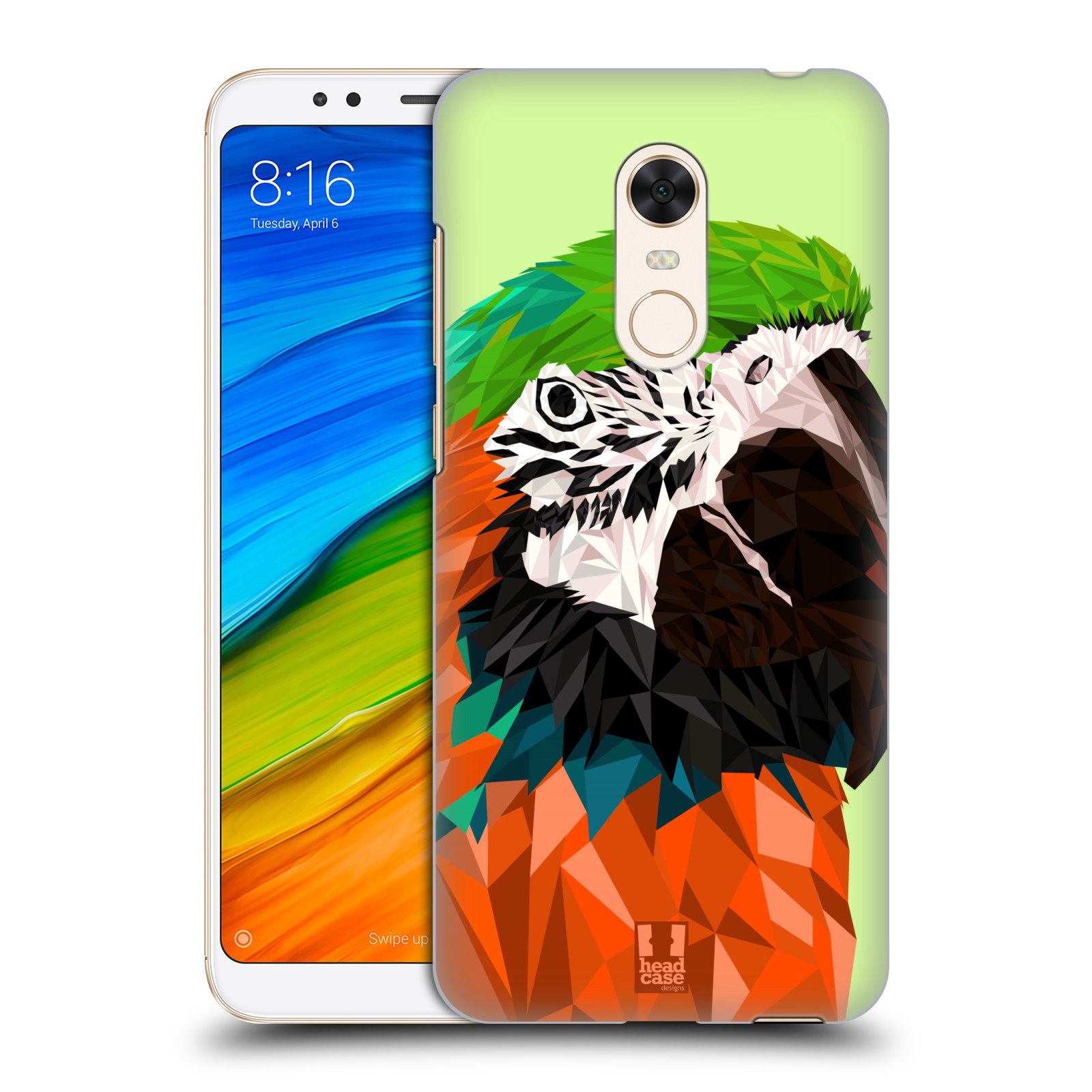 HEAD CASE plastový obal na mobil Xiaomi Redmi 5 PLUS vzor Geometrická zvířata 2 papoušek