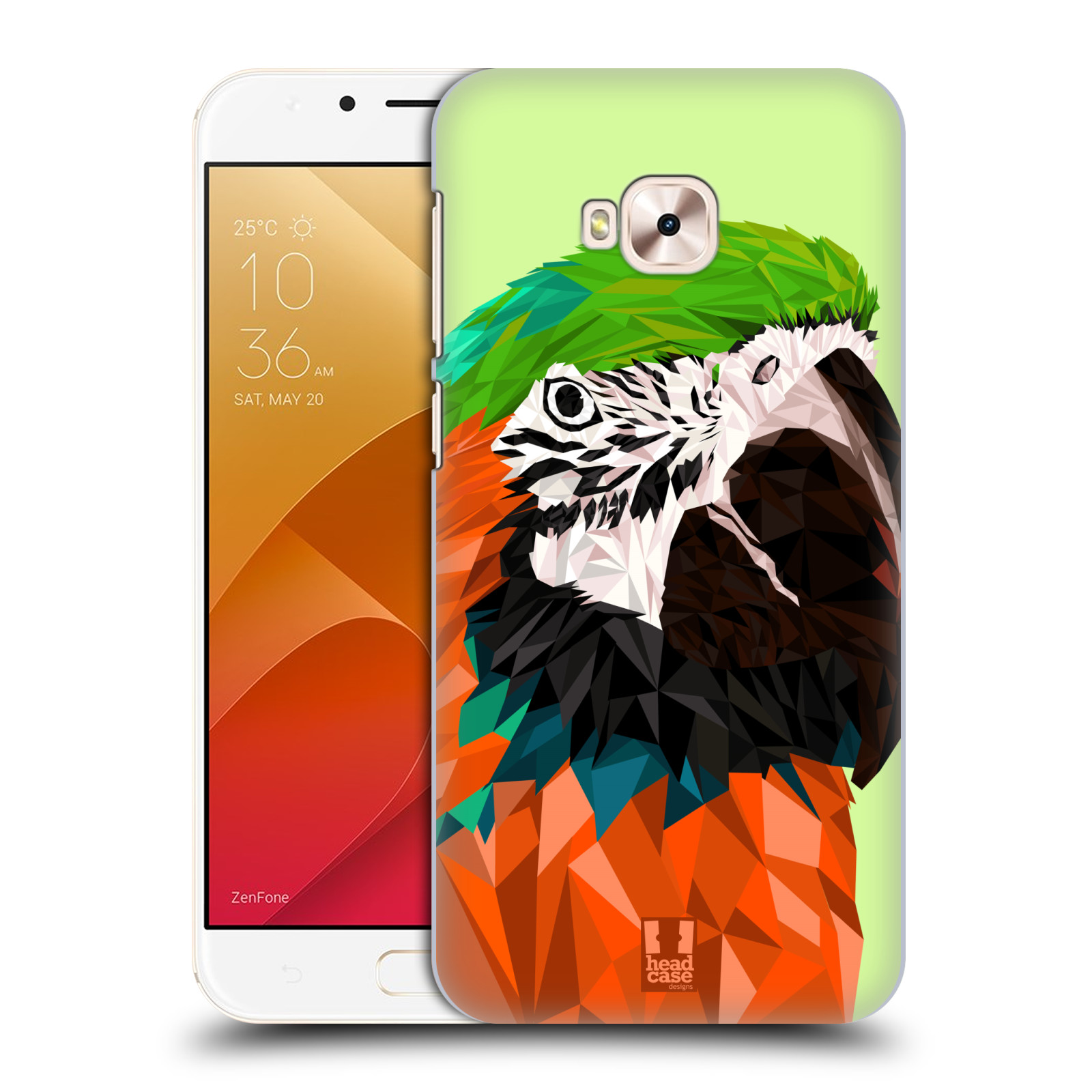 HEAD CASE plastový obal na mobil Asus Zenfone 4 Selfie Pro ZD552KL vzor Geometrická zvířata 2 papoušek