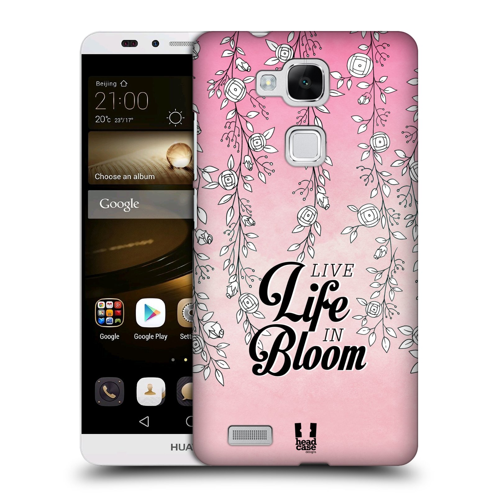 HEAD CASE plastový obal na mobil Huawei Mate 7 vzor Rětízky Girlanda květina
