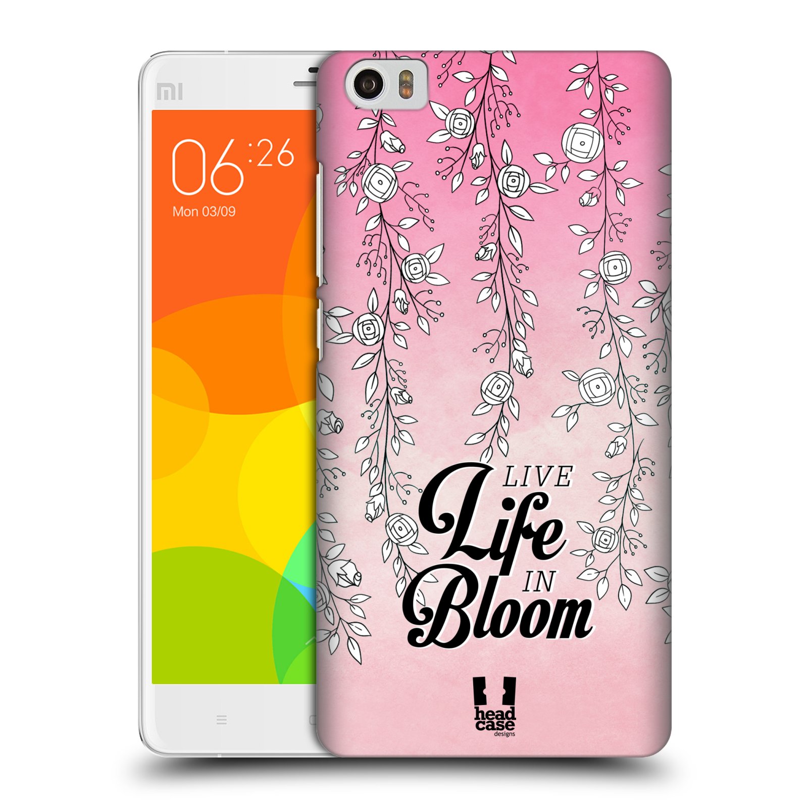 HEAD CASE pevný plastový obal na mobil XIAOMI Mi Note vzor Rětízky Girlanda květina