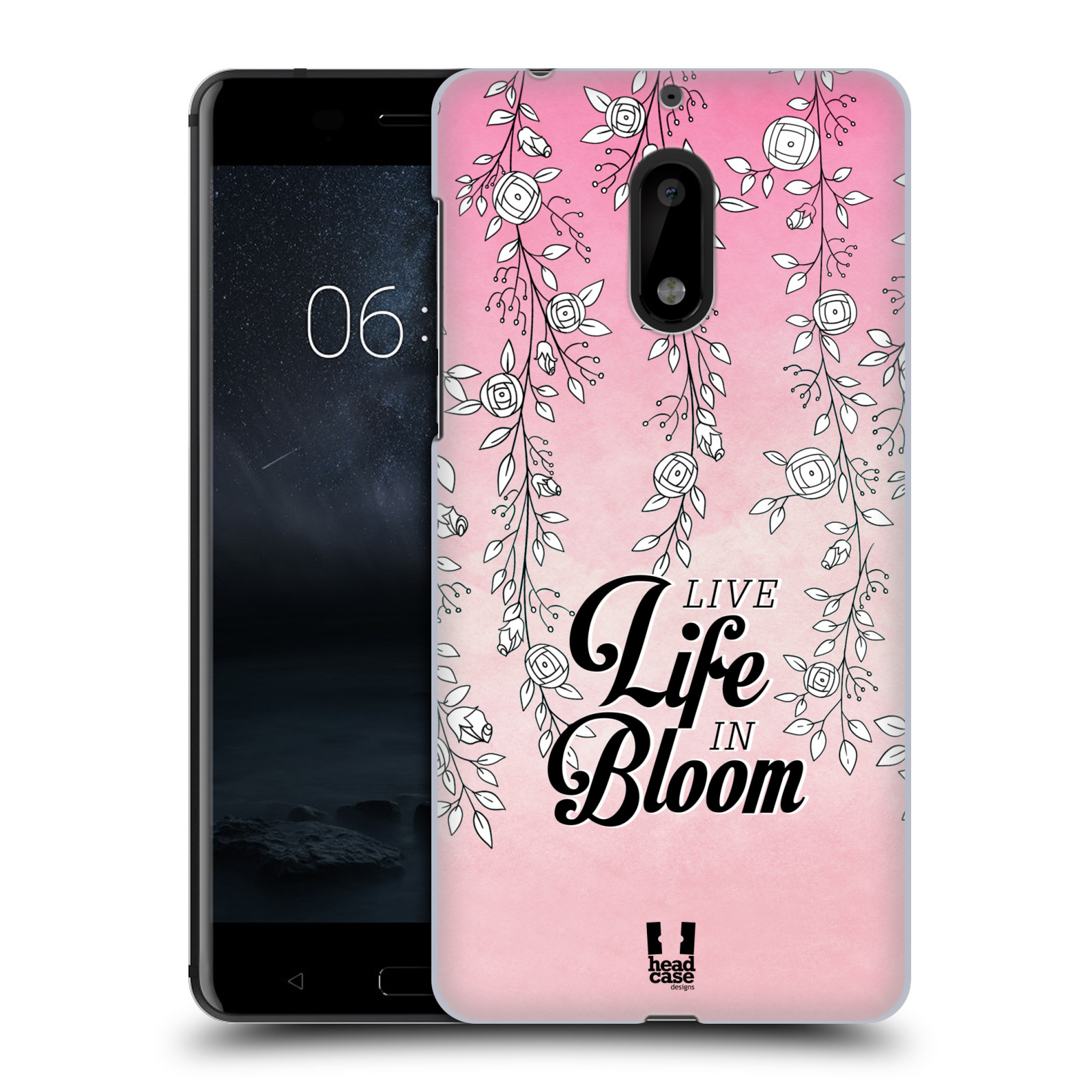 HEAD CASE plastový obal na mobil Nokia 6 vzor Rětízky Girlanda květina
