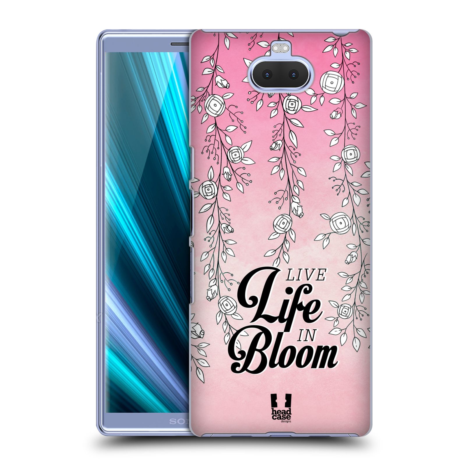 Pouzdro na mobil Sony Xperia 10 - Head Case - vzor Rětízky Girlanda květina