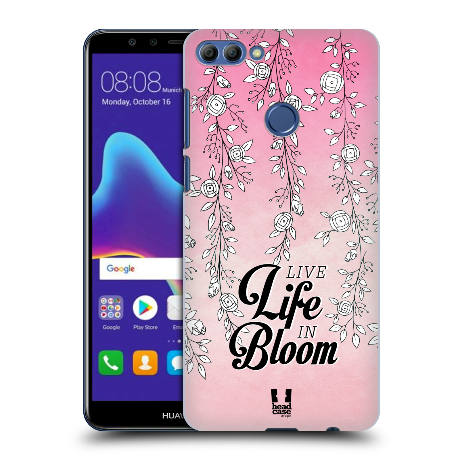 HEAD CASE plastový obal na mobil Huawei Y9 2018 vzor Rětízky Girlanda květina