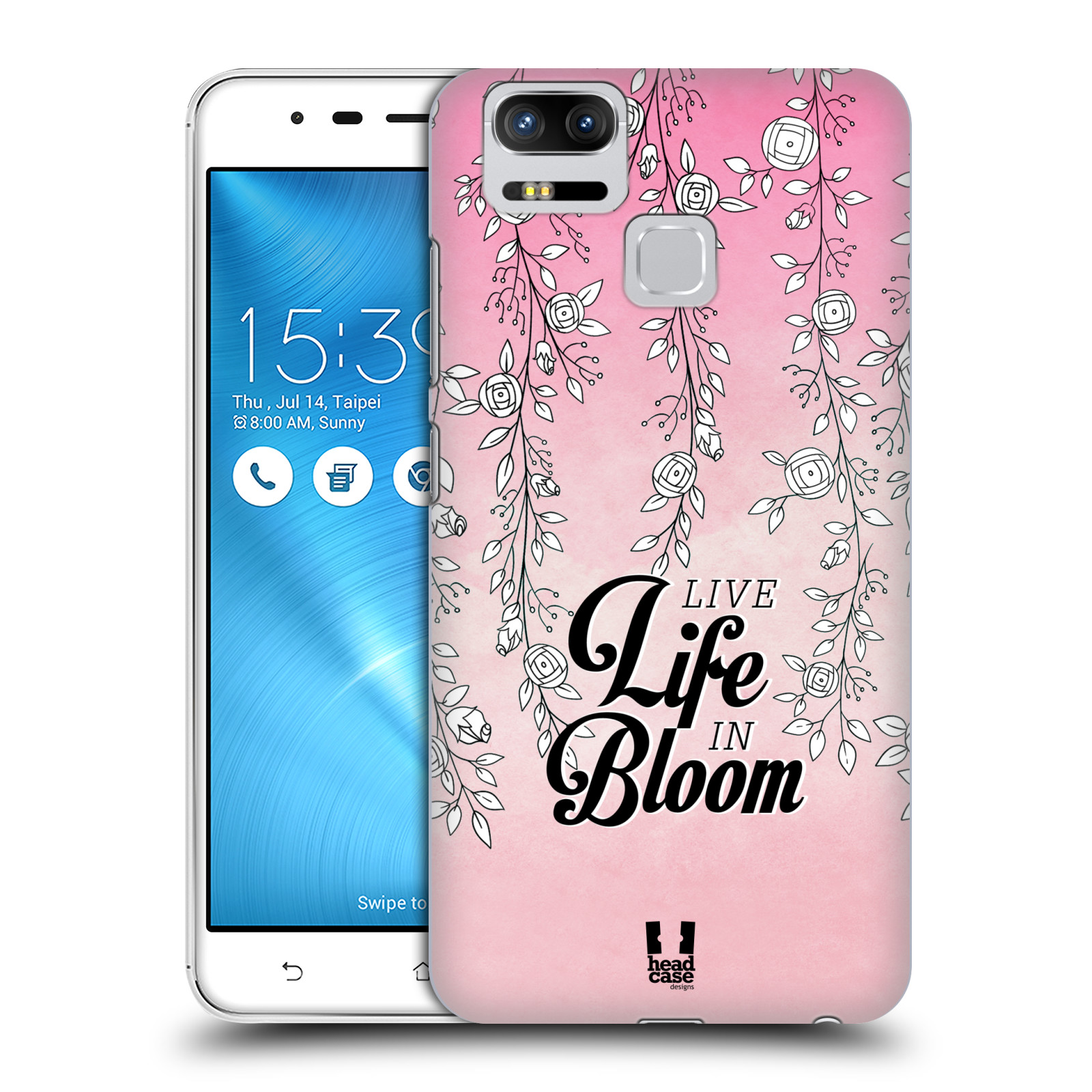 HEAD CASE plastový obal na mobil Asus Zenfone 3 Zoom ZE553KL vzor Rětízky Girlanda květina