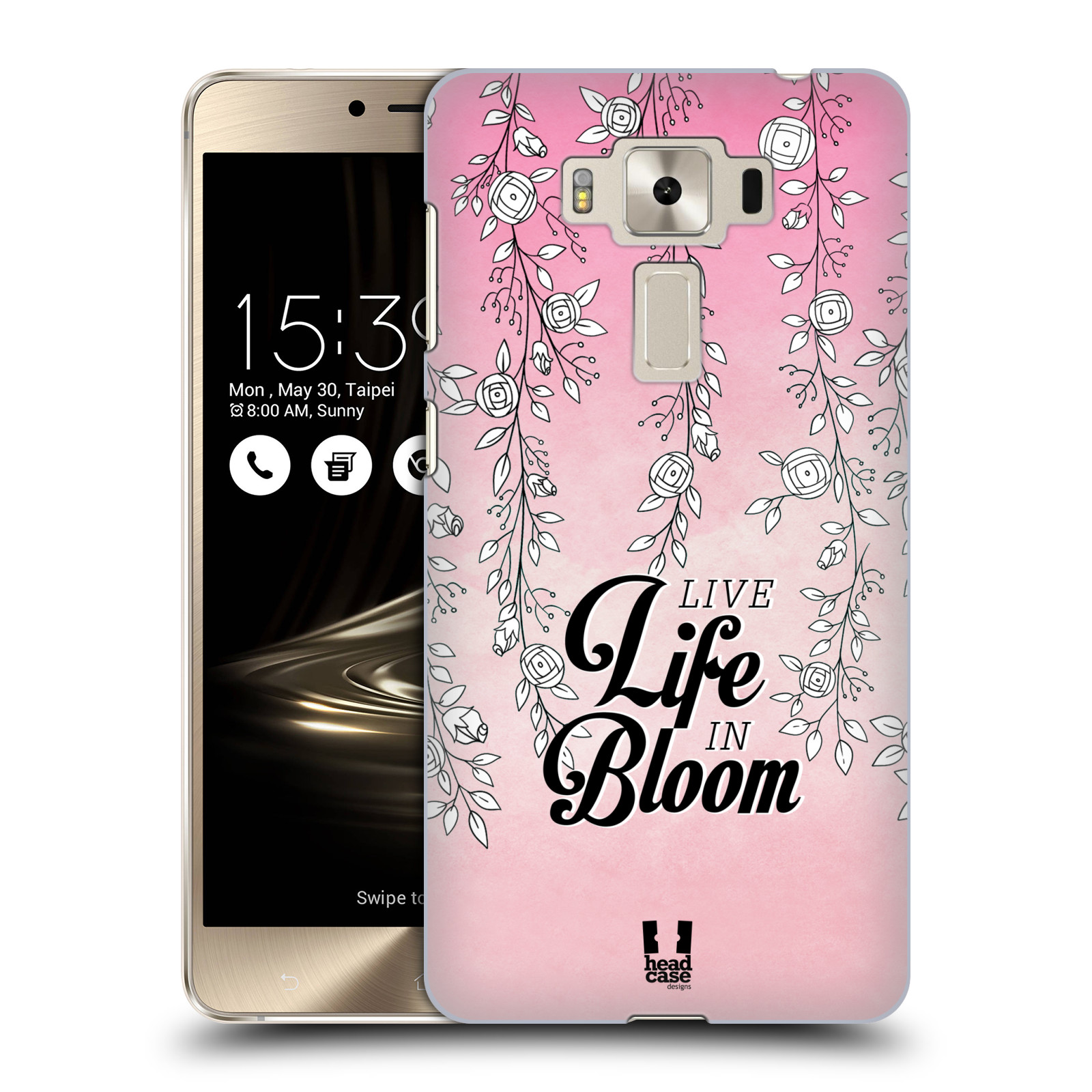 HEAD CASE plastový obal na mobil Asus Zenfone 3 DELUXE ZS550KL vzor Rětízky Girlanda květina