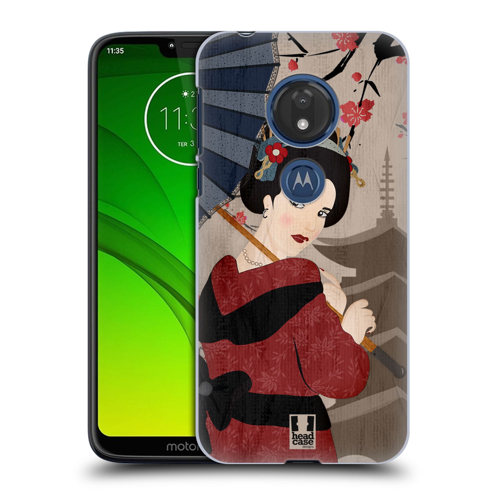 Pouzdro na mobil Motorola Moto G7 Play vzor Gejša kreslený vzor AKANE
