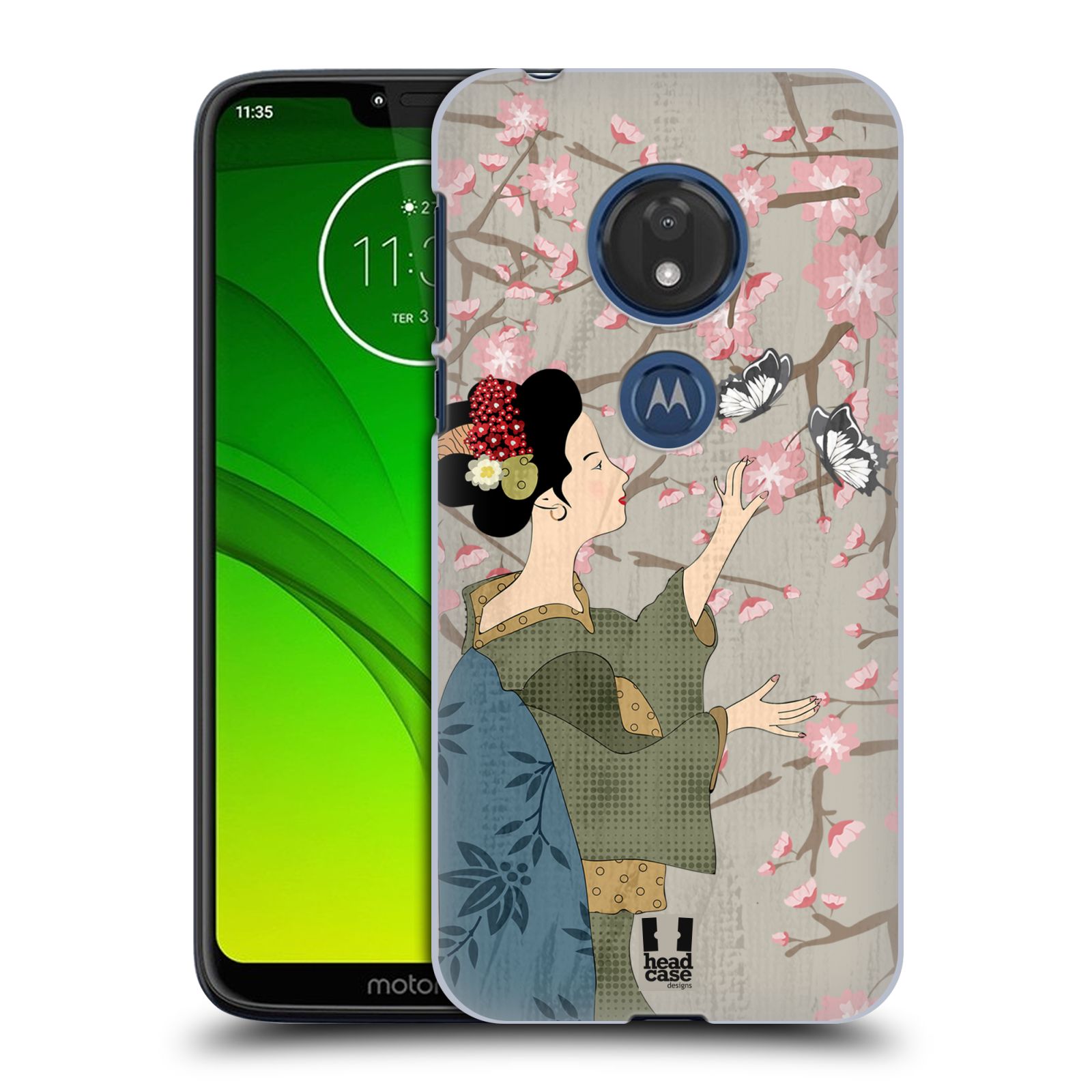 Pouzdro na mobil Motorola Moto G7 Play vzor Gejša kreslený vzor CHOU