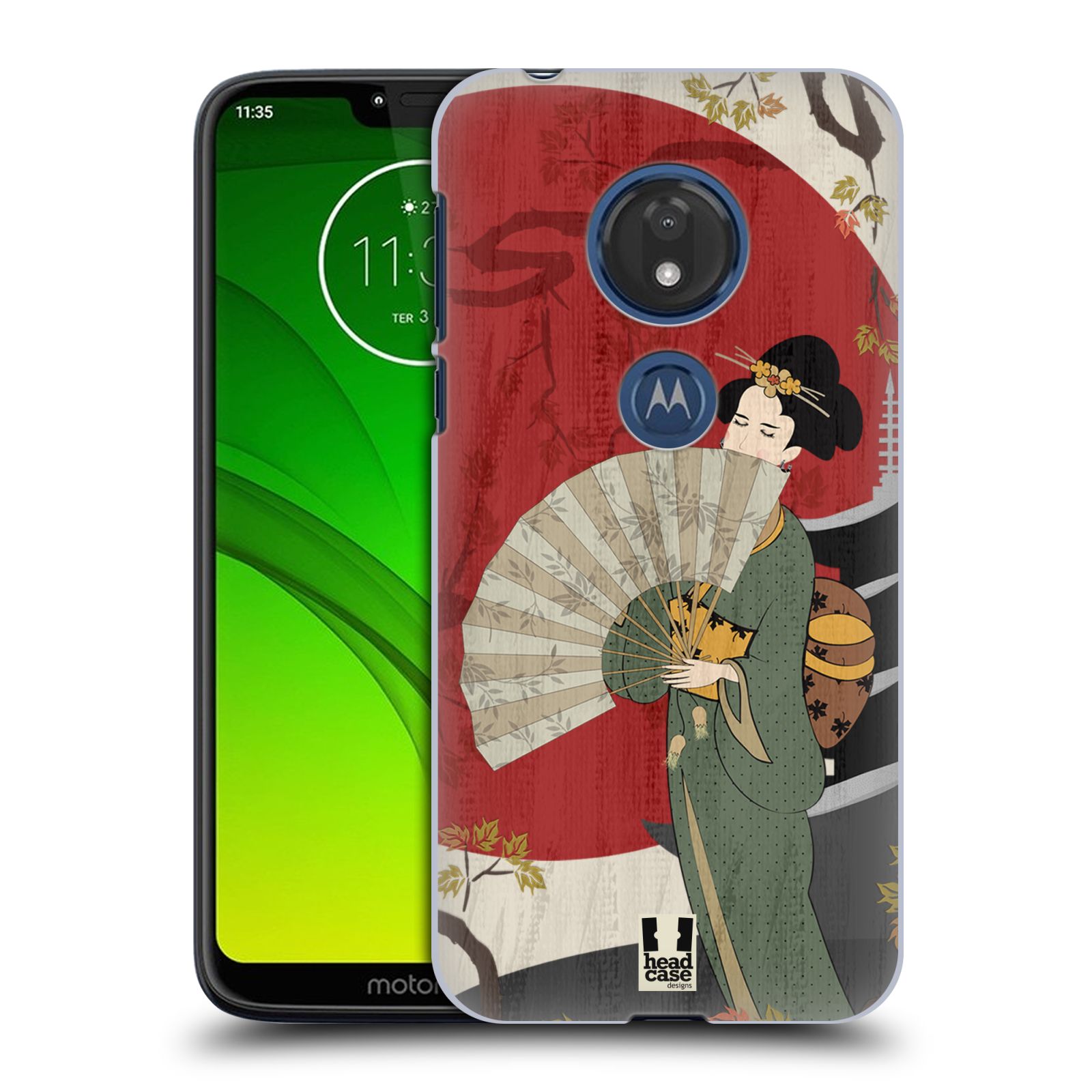 Pouzdro na mobil Motorola Moto G7 Play vzor Gejša kreslený vzor Kiyoshi