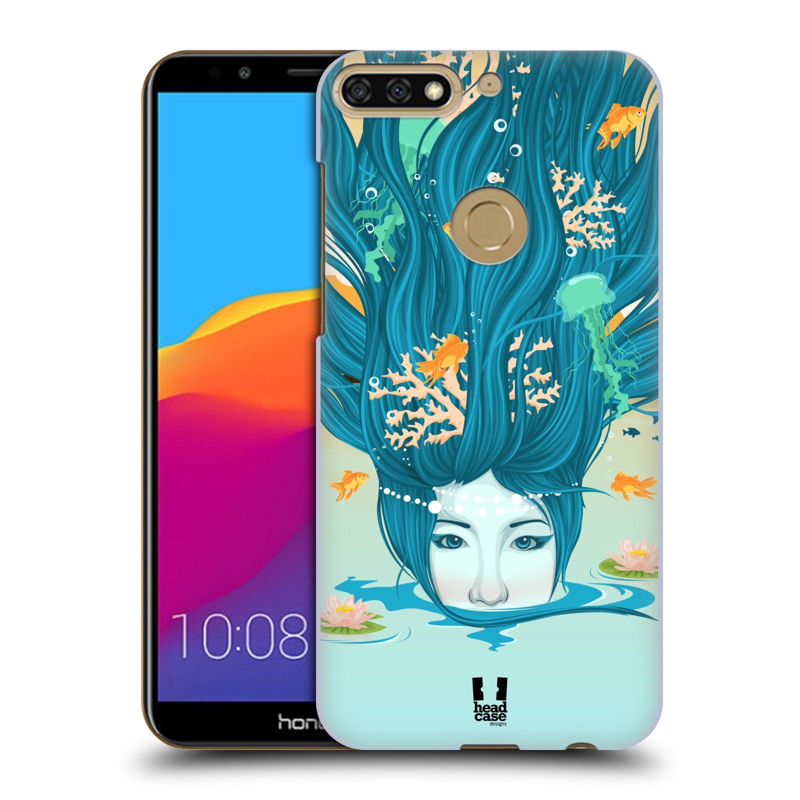 HEAD CASE plastový obal na mobil Honor 7c vzor Žena element VODA modrá