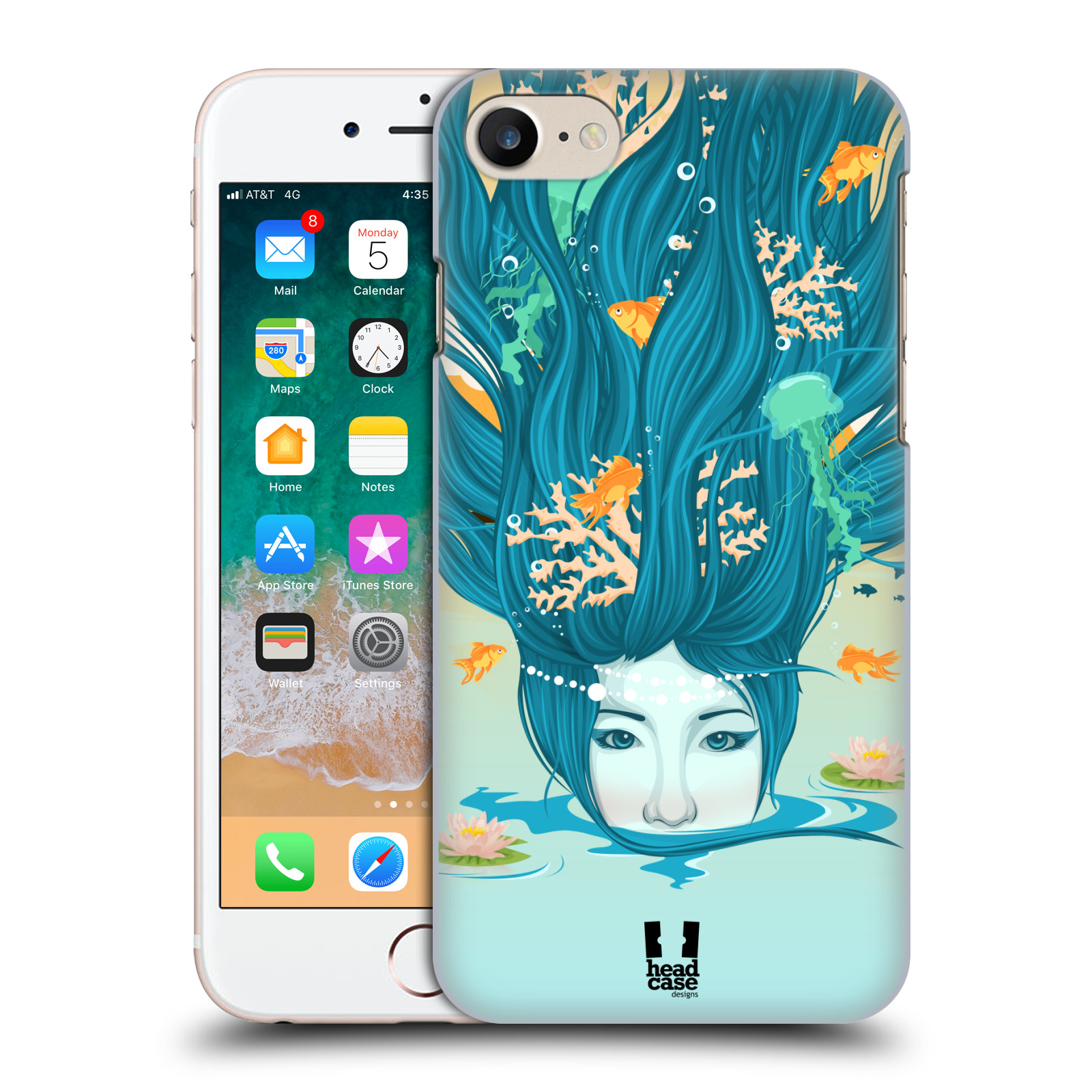 HEAD CASE plastový obal na mobil Apple Iphone 7 vzor Žena element VODA modrá