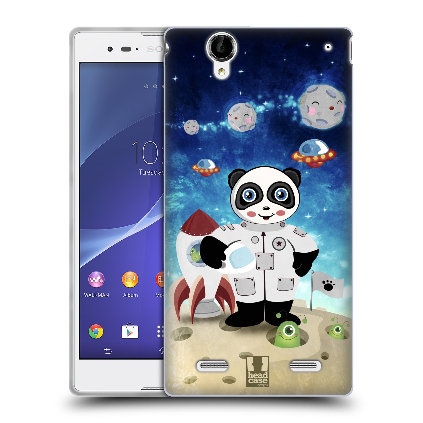 HEAD CASE silikonový obal na mobil Sony Xperia T2 Ultra/T2 Ultra DUAL SIM vzor Zvířecí astronauti vetřelec