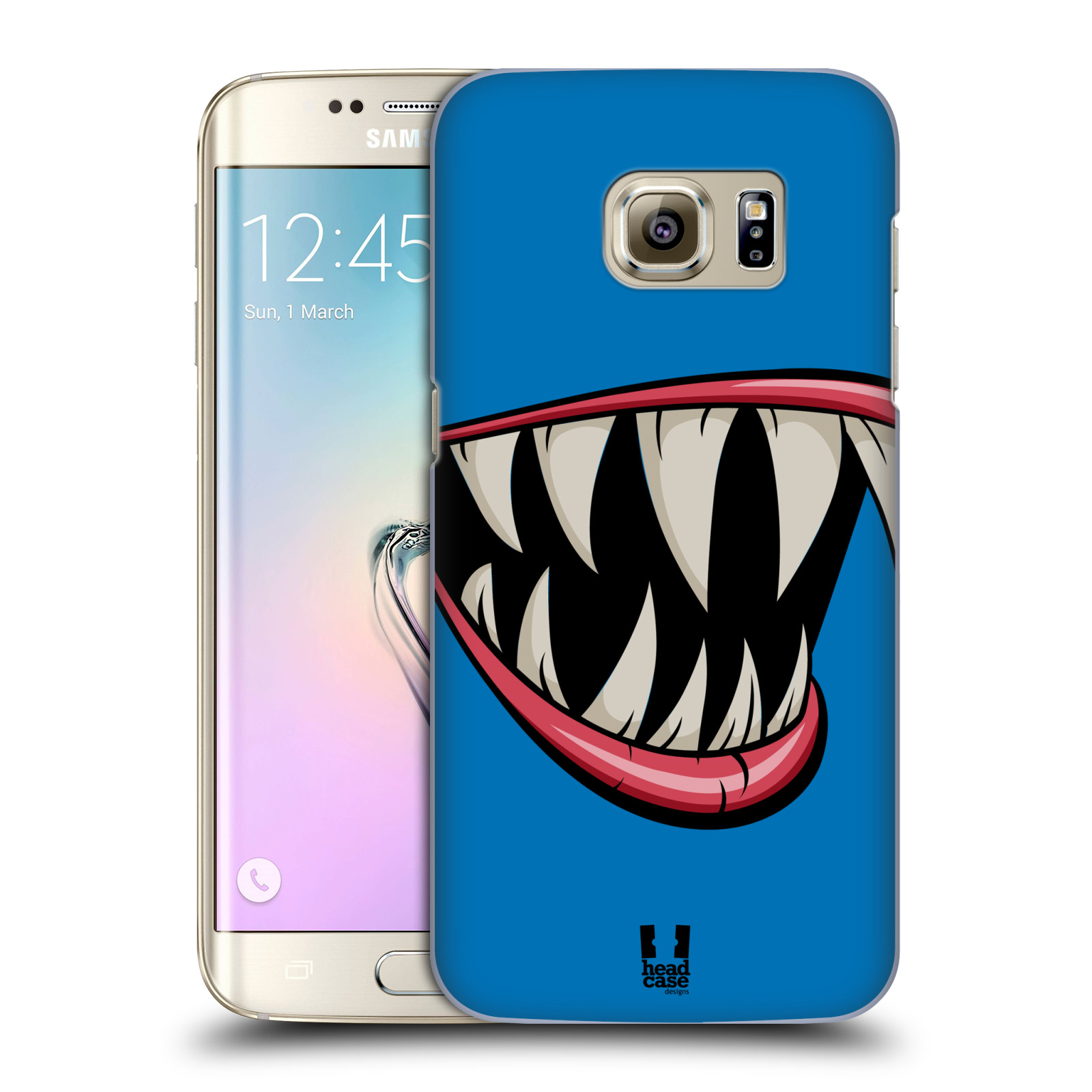 HEAD CASE plastový obal na mobil SAMSUNG GALAXY S7 EDGE vzor Zvířecí úsměv ryba modrá