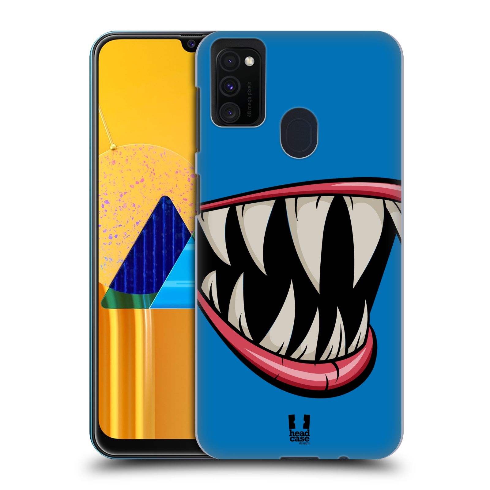 Zadní kryt na mobil Samsung Galaxy M21 vzor Zvířecí úsměv ryba modrá