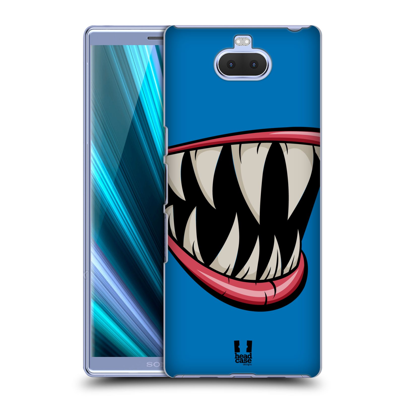 Pouzdro na mobil Sony Xperia 10 - Head Case - vzor Zvířecí úsměv ryba modrá
