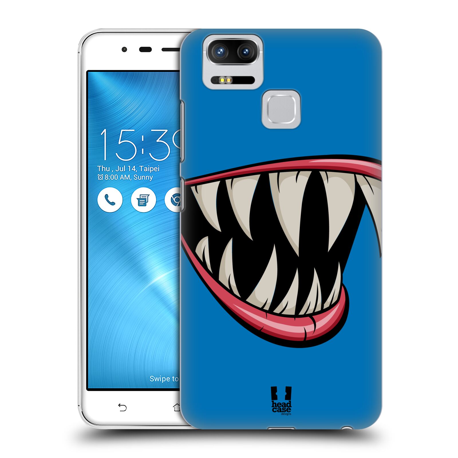 HEAD CASE plastový obal na mobil Asus Zenfone 3 Zoom ZE553KL vzor Zvířecí úsměv ryba modrá