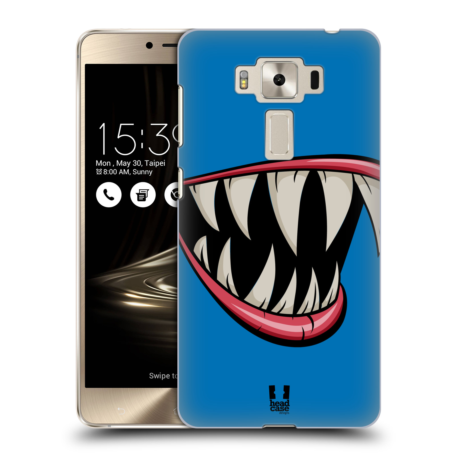 HEAD CASE plastový obal na mobil Asus Zenfone 3 DELUXE ZS550KL vzor Zvířecí úsměv ryba modrá