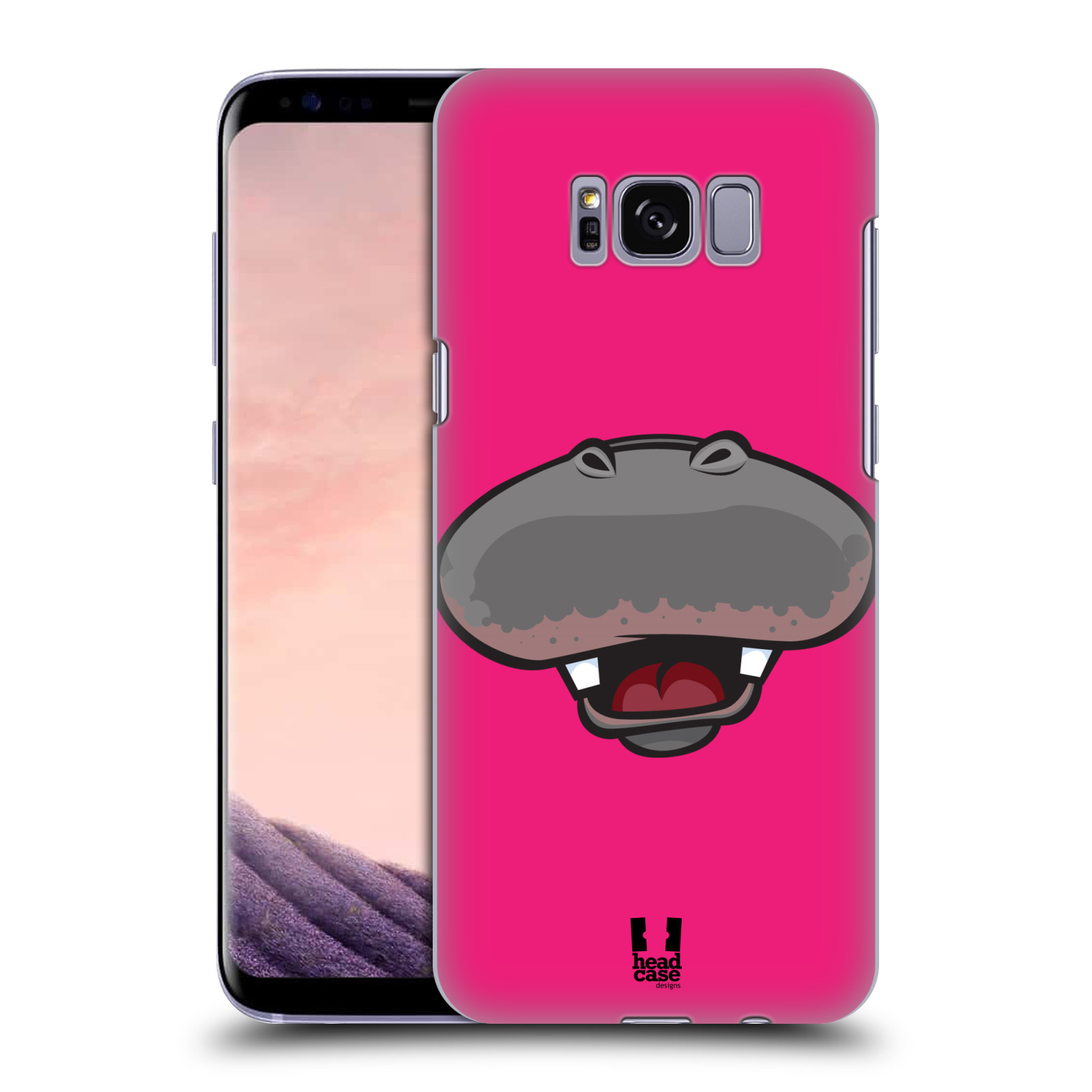 HEAD CASE plastový obal na mobil Samsung Galaxy S8 vzor Zvířecí úsměv hroch růžová