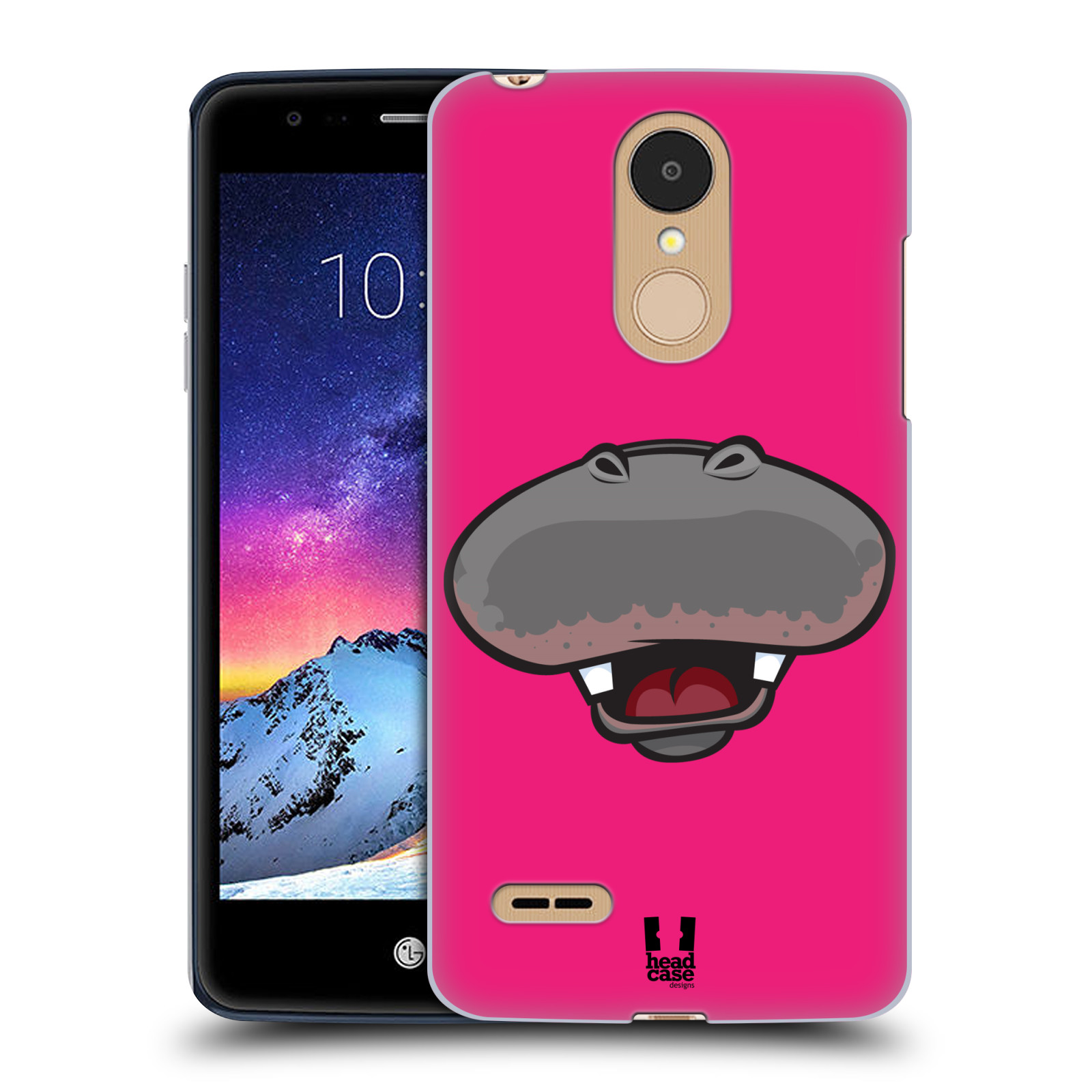 HEAD CASE plastový obal na mobil LG K9 / K8 2018 vzor Zvířecí úsměv hroch růžová