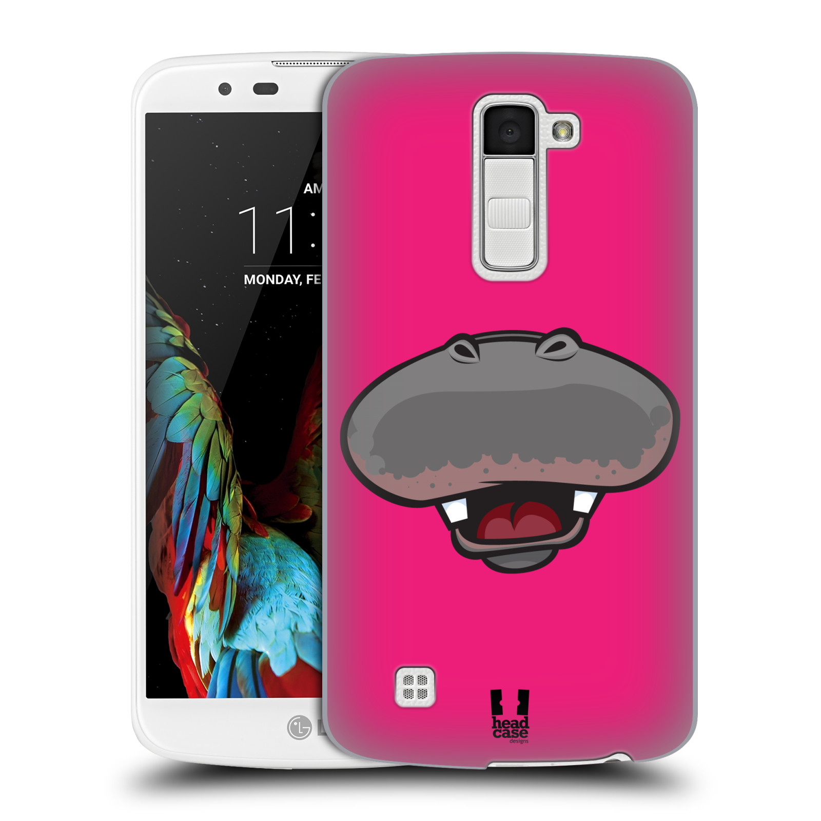HEAD CASE plastový obal na mobil LG K10 vzor Zvířecí úsměv hroch růžová