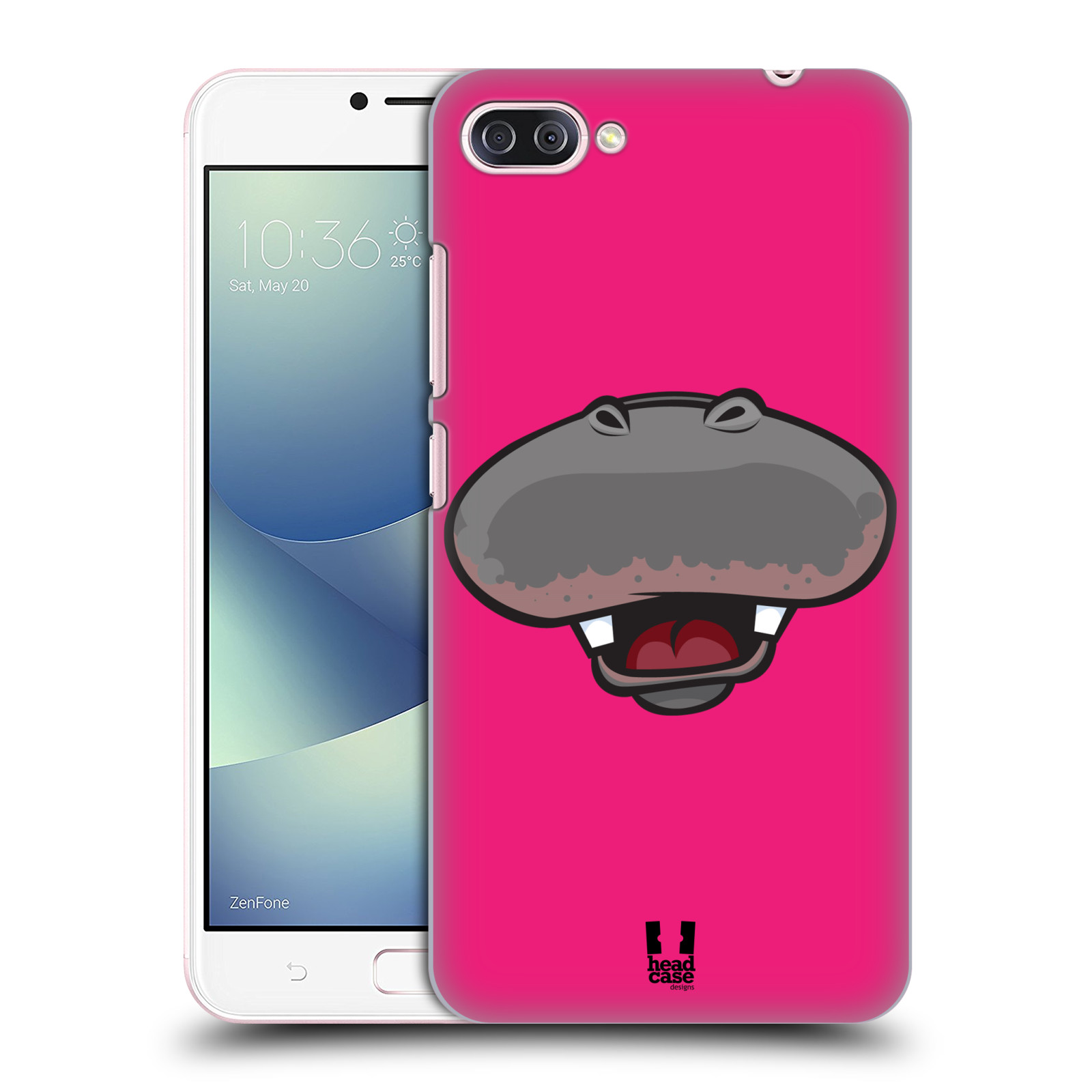 HEAD CASE plastový obal na mobil Asus Zenfone 4 MAX ZC554KL vzor Zvířecí úsměv hroch růžová