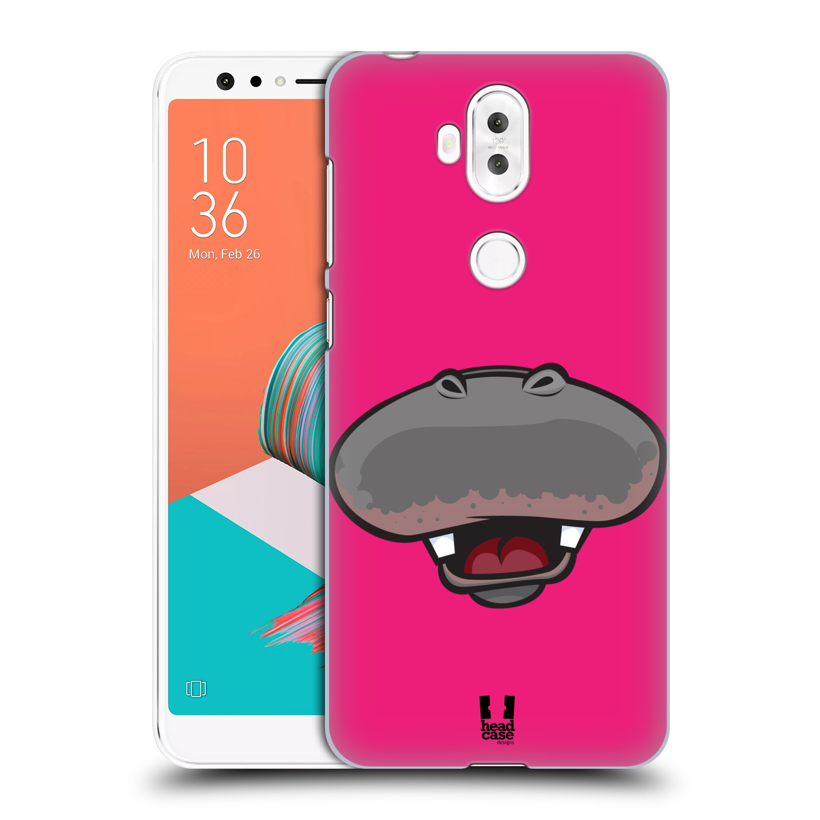HEAD CASE plastový obal na mobil Asus Zenfone 5 LITE ZC600KL vzor Zvířecí úsměv hroch růžová